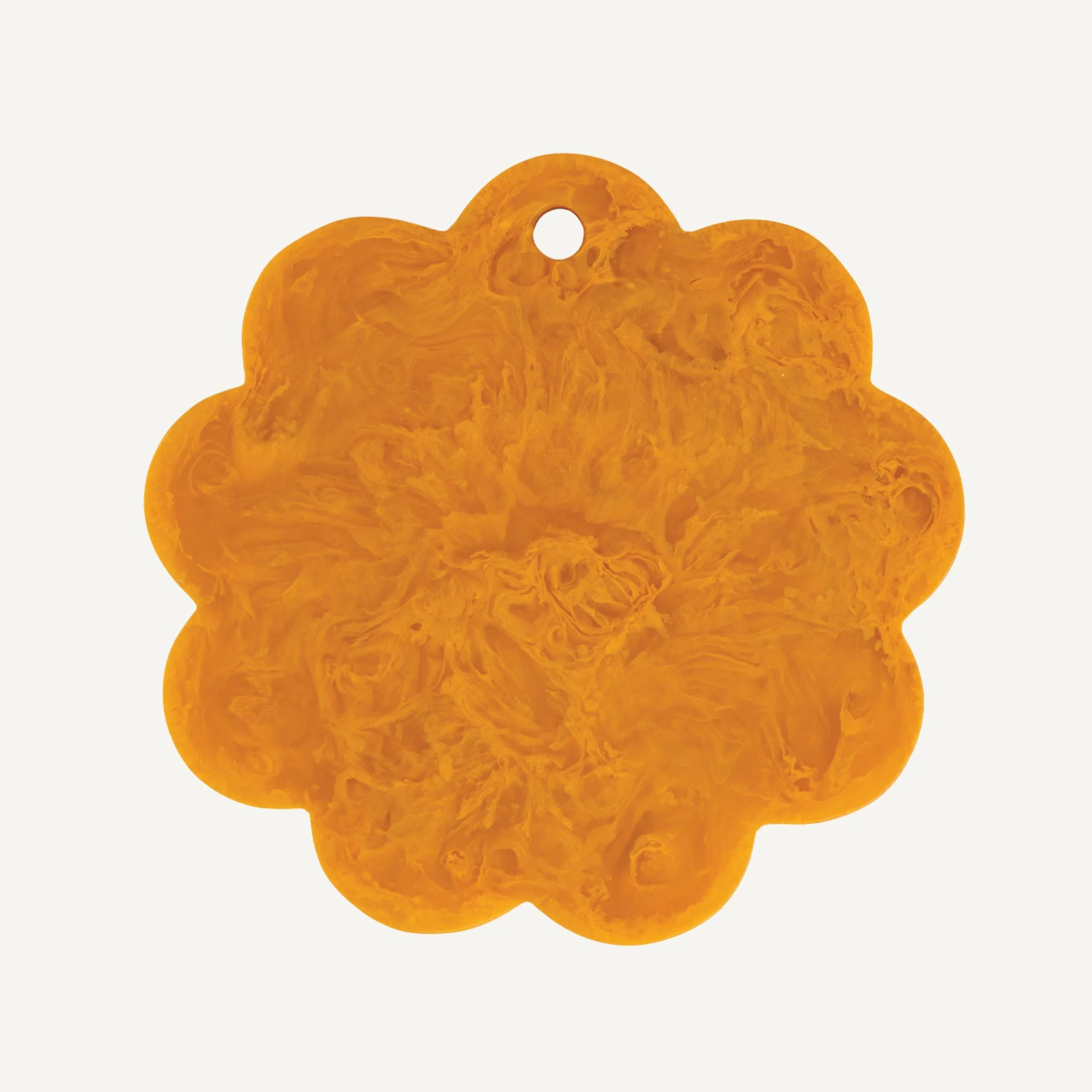 Yellow Marbled Resin Serving Board
