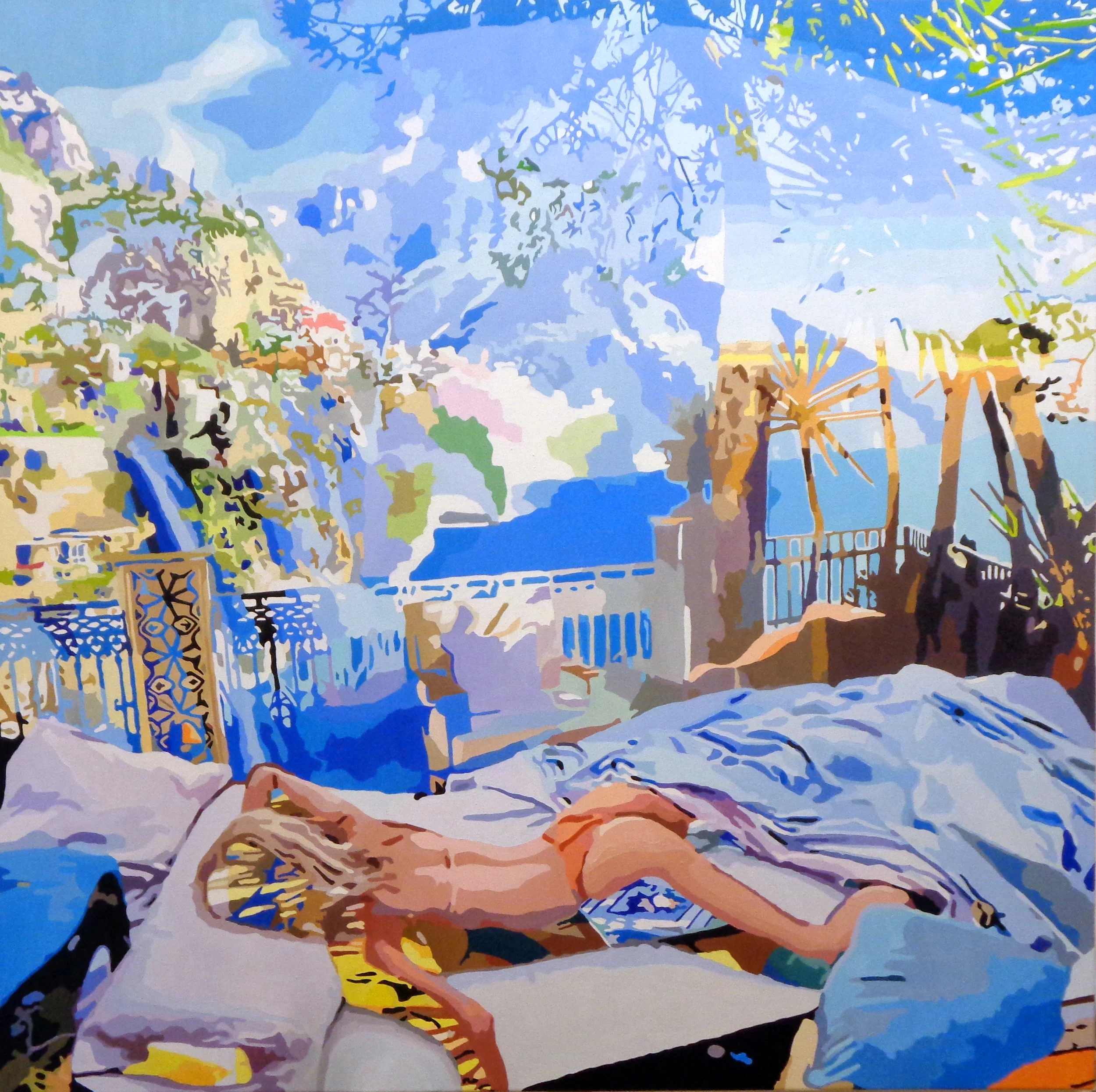 Je Ne Sais Quoi, 2017, Oil on Canvas 48 x 48 x 1 1/2 inches