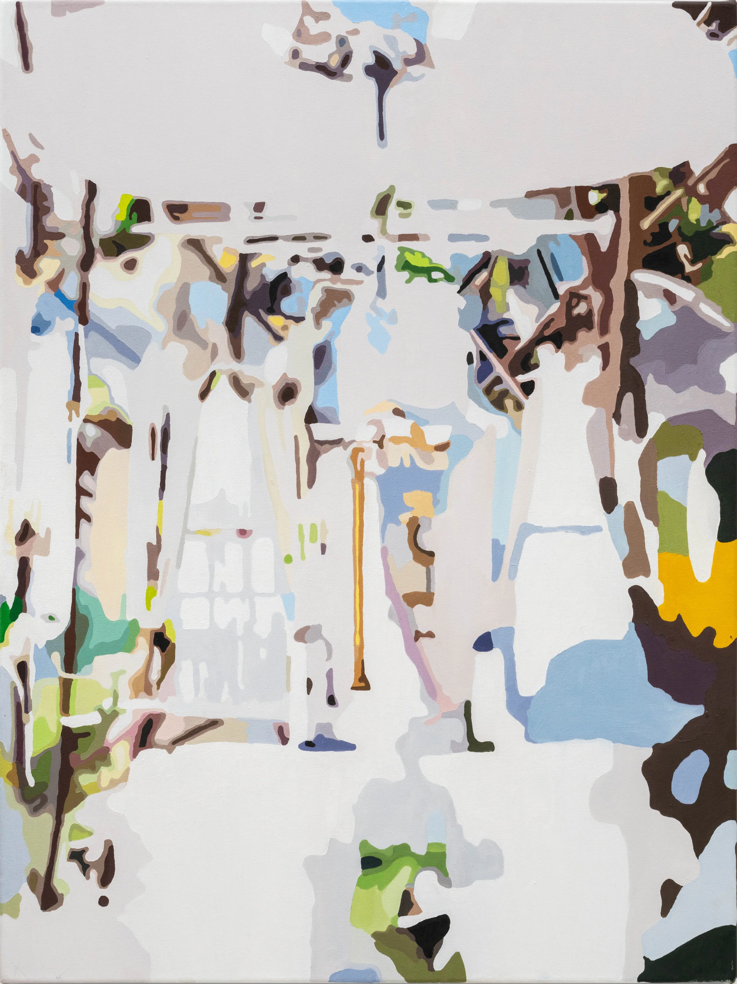 Interior/Exterior Pearl (Cotton Kingdom), 2018, Oil on Canvas, 30 x 40 x 1 1/2 inches