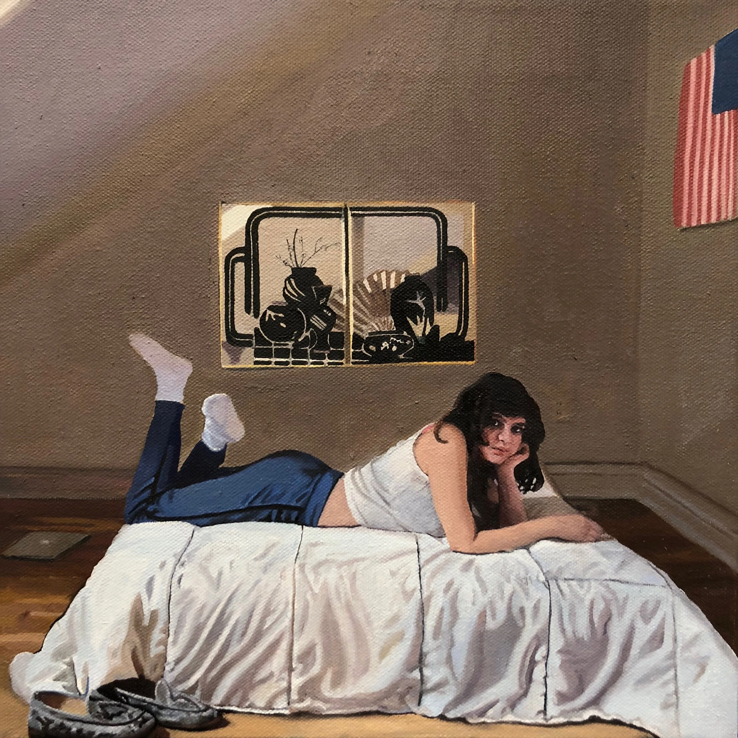 Sofia, 2018, oil on canvas, 18 x 18  x 1 1/2 inches