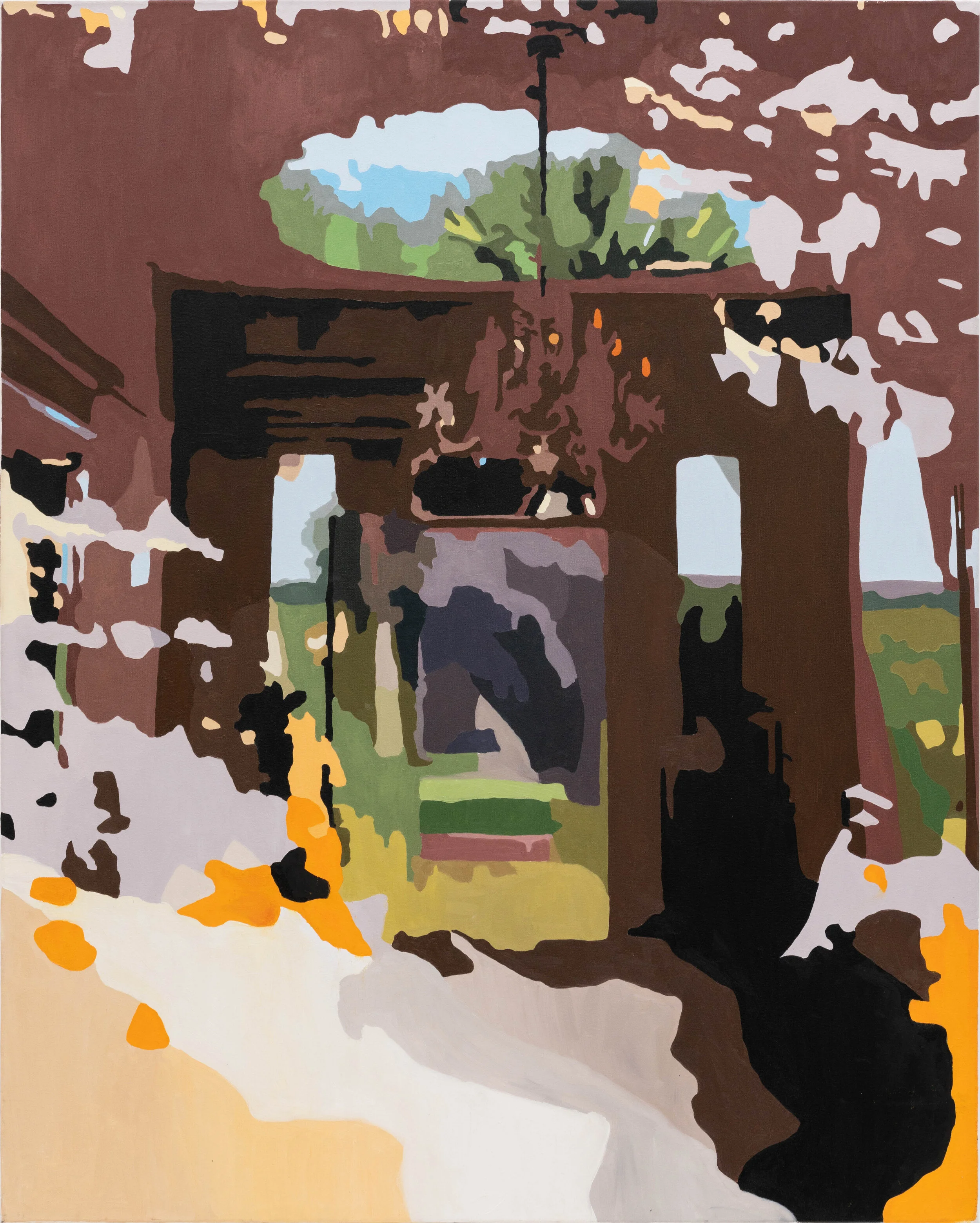 Interior/Exterior Sunset, 2018, Oil on Canvas, 48 x 60 x 1 1/2 inches