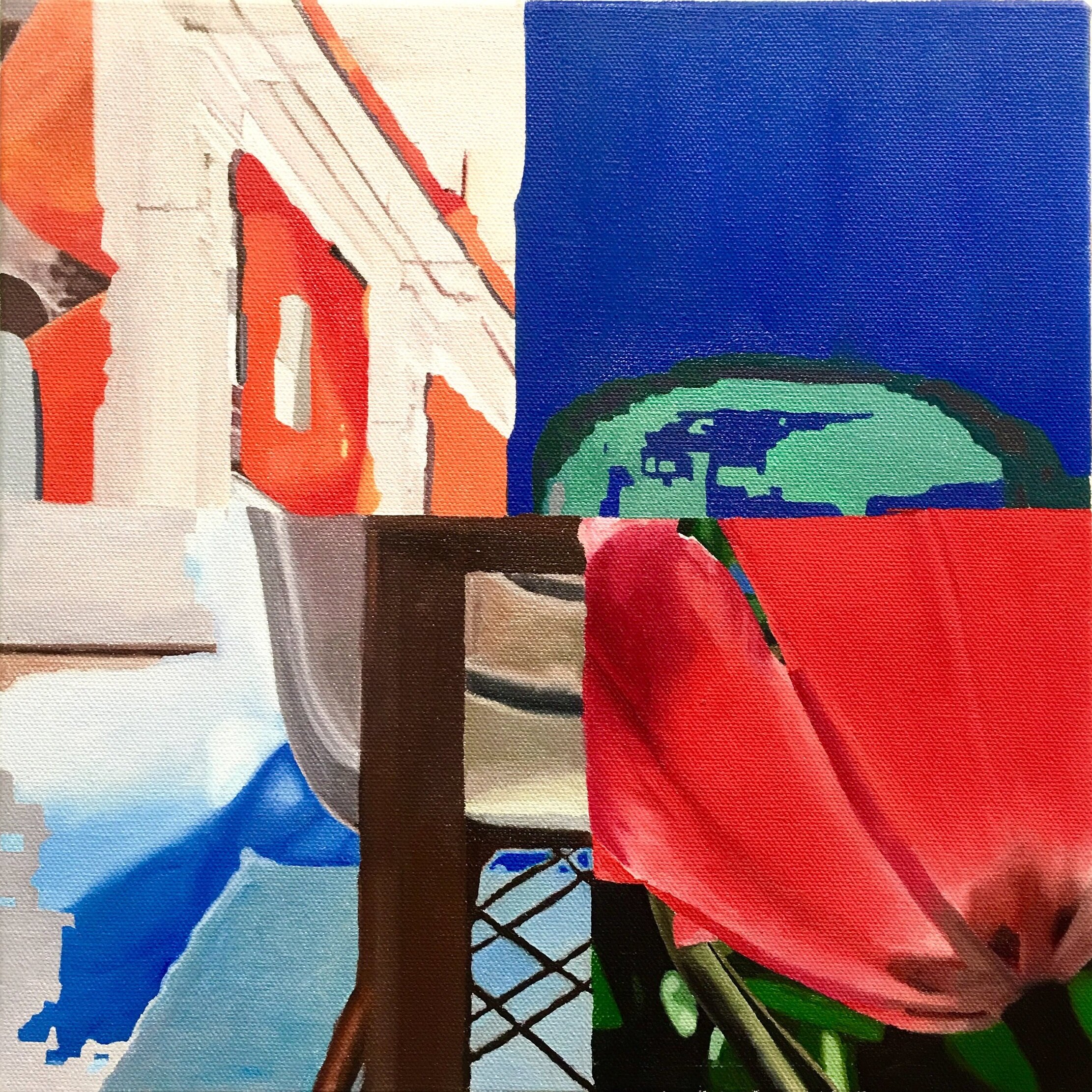 UNTITLED, 2016, OIL ON CANVAS, 12 X 12 X 1 1/2 INCHES