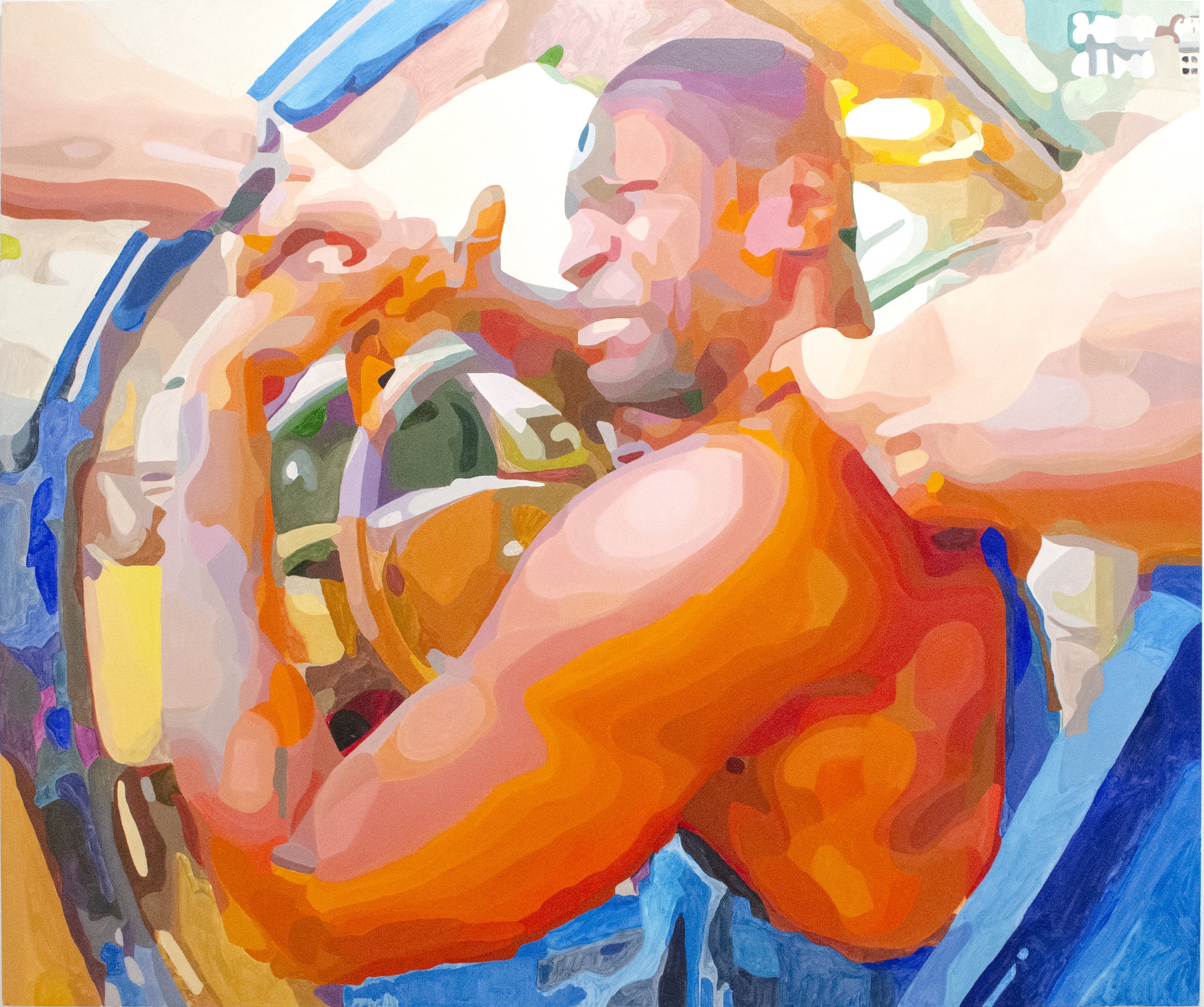 Axon Body 3 2020.5.25 (George Floyd), 2021, oil on linen, 72 x 60 x 1 1/2 inches