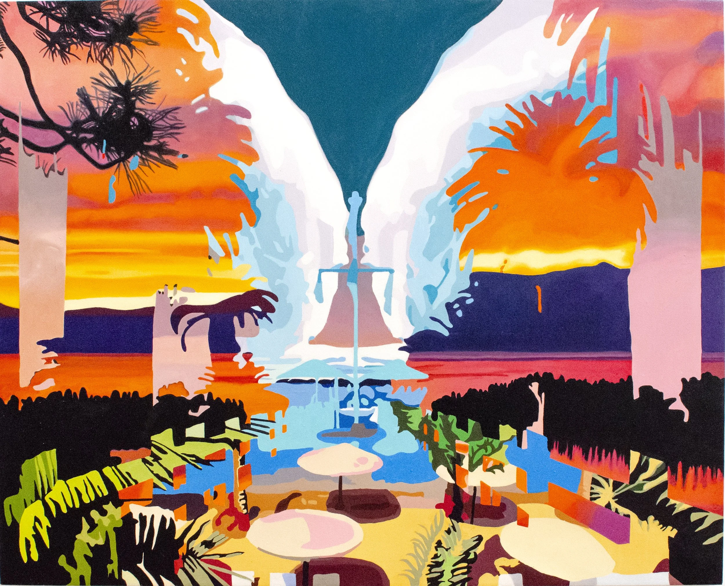 Tahoe, 2021, oil on canvas, 60 x 48 x 1 1/2 inches