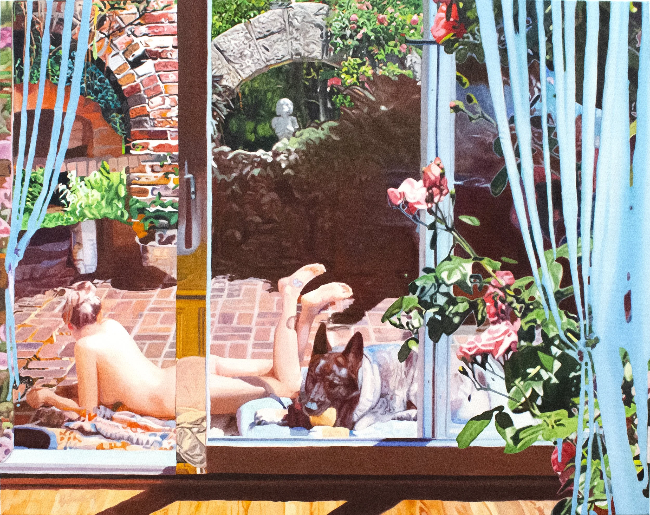 Terrace, 2021, oil on canvas, 30 x 24 x 1 1/2 inches