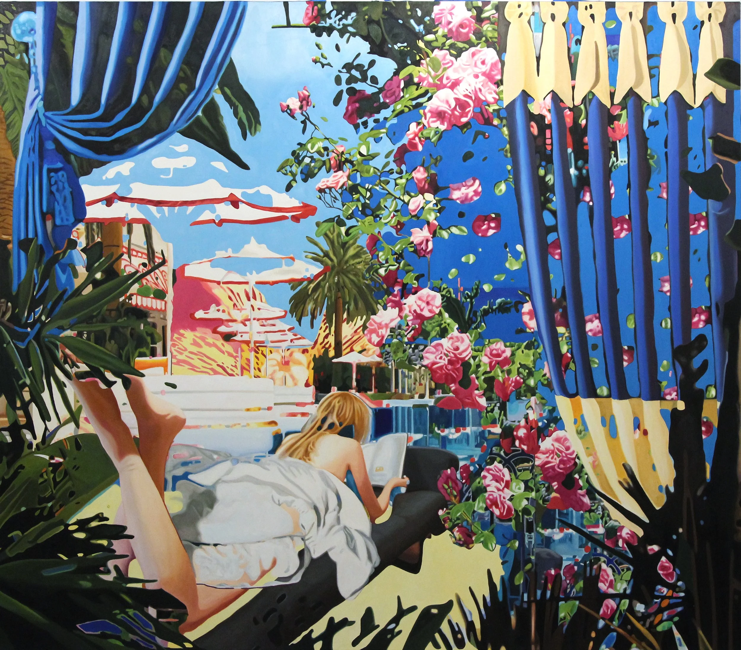 Paradiso, 2021, Oil on canvas, 96 x 84 x 1 1/2 inches