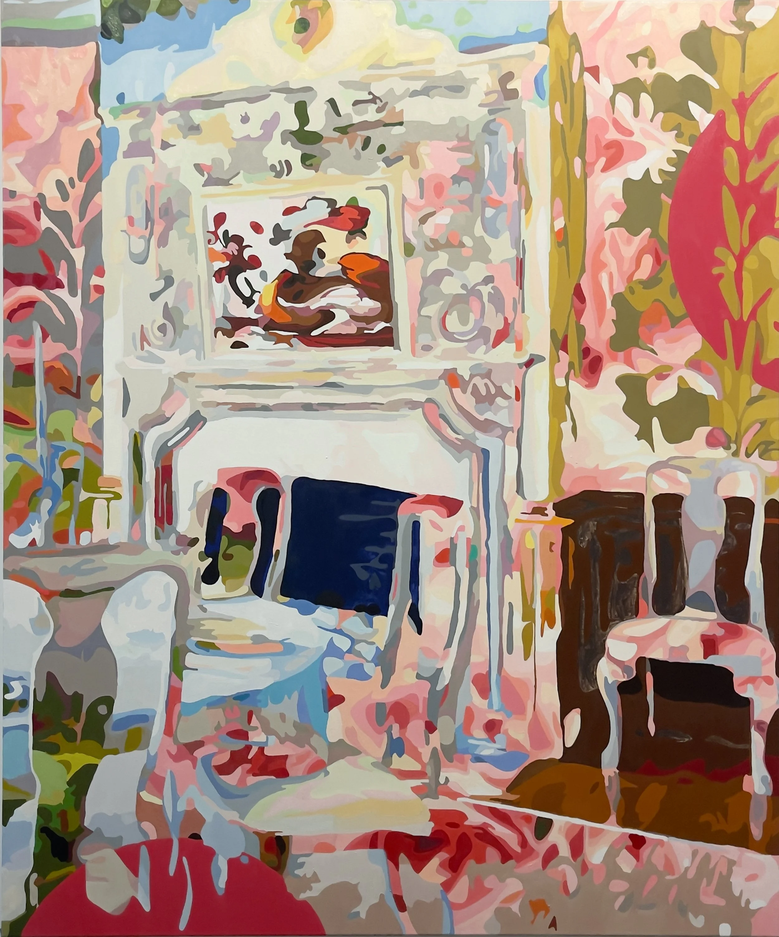 Hearth, 2021, Oil on canvas, 60 x 72 x 1 1/2 inches