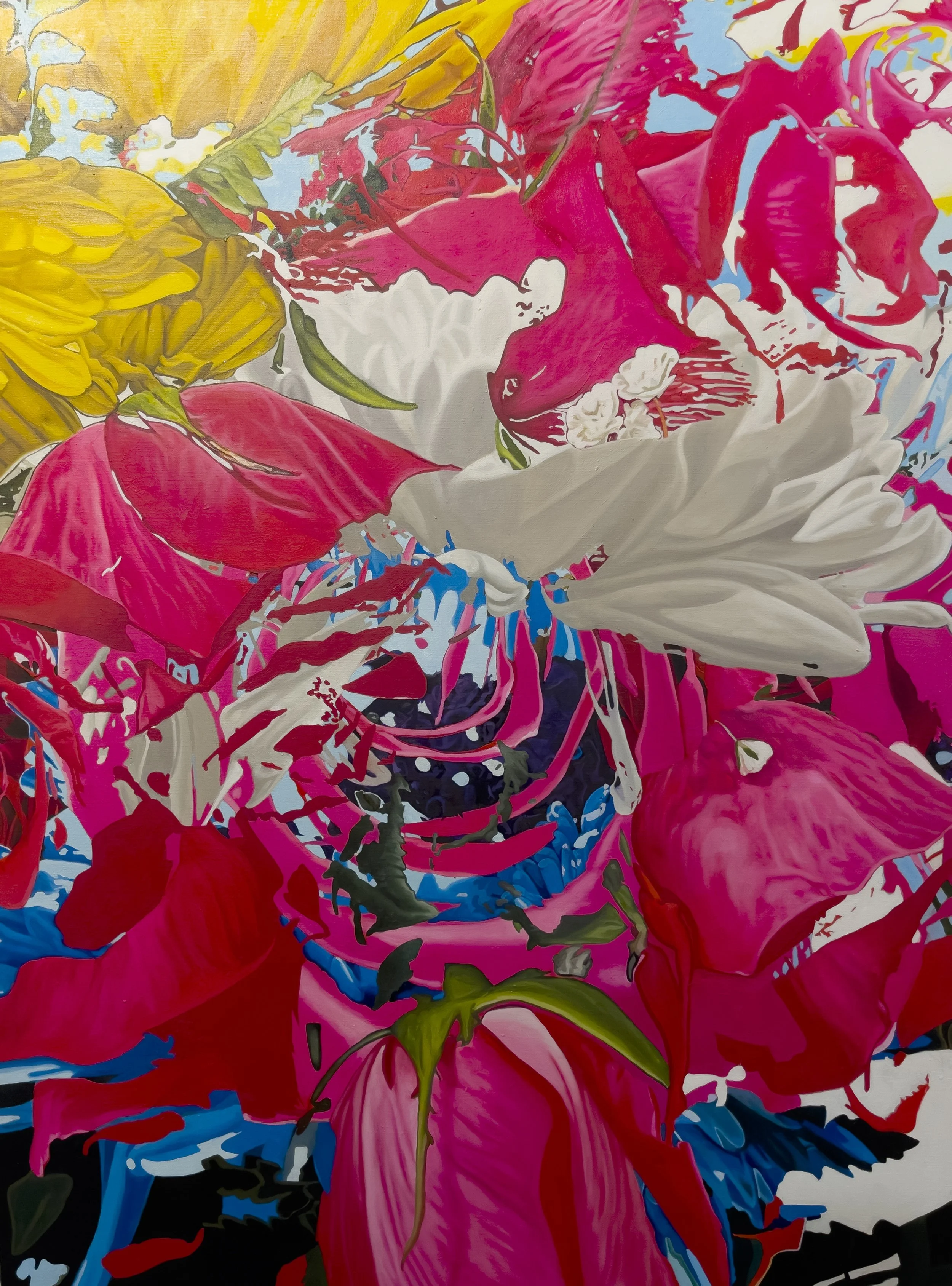 In Bloom, 2023, Oil on linen, 30 x 40 x 1 1/2 inches
