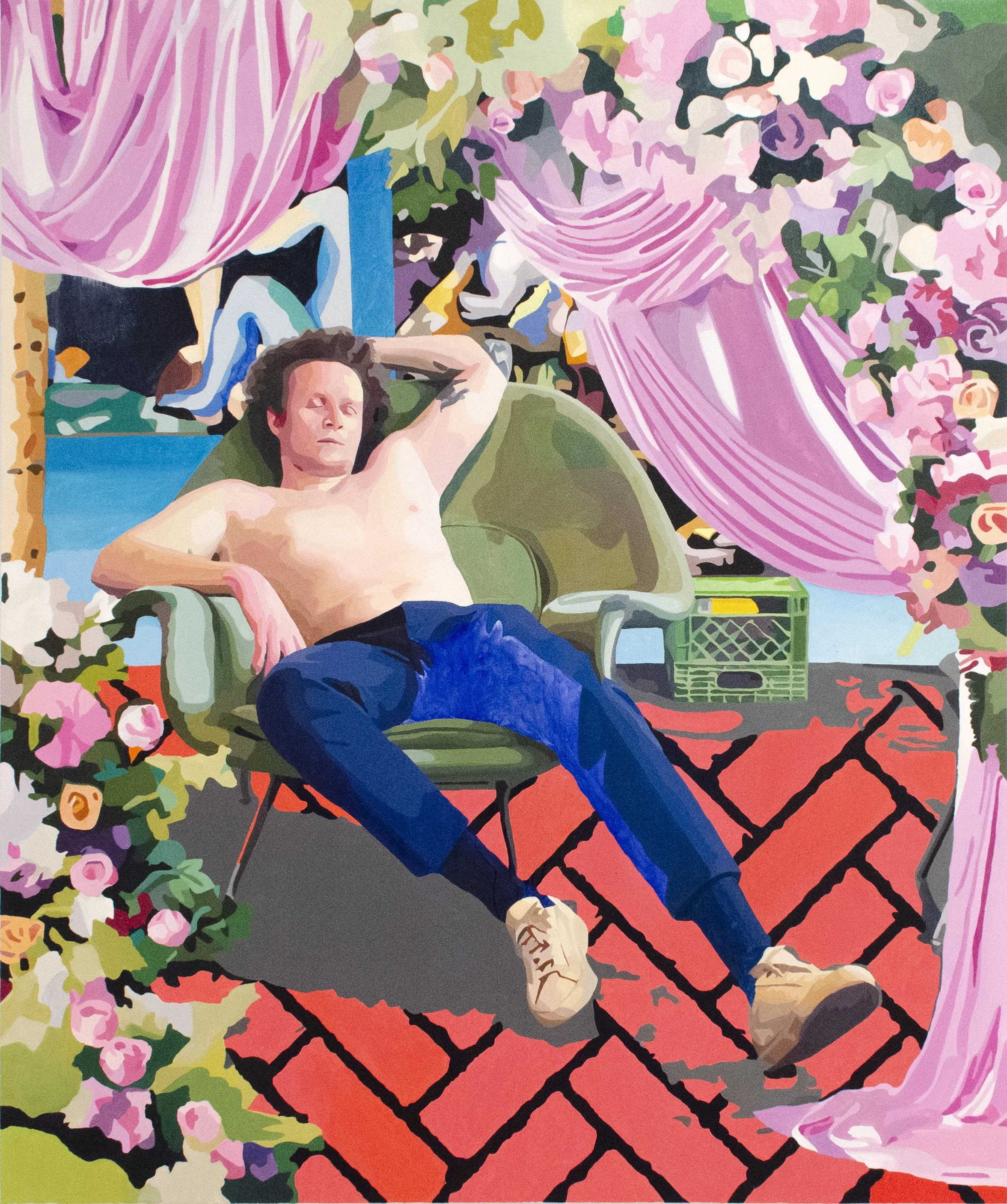 Tyler, 2021, oil on linen, 60 x 72 x 2 1/4 inches 