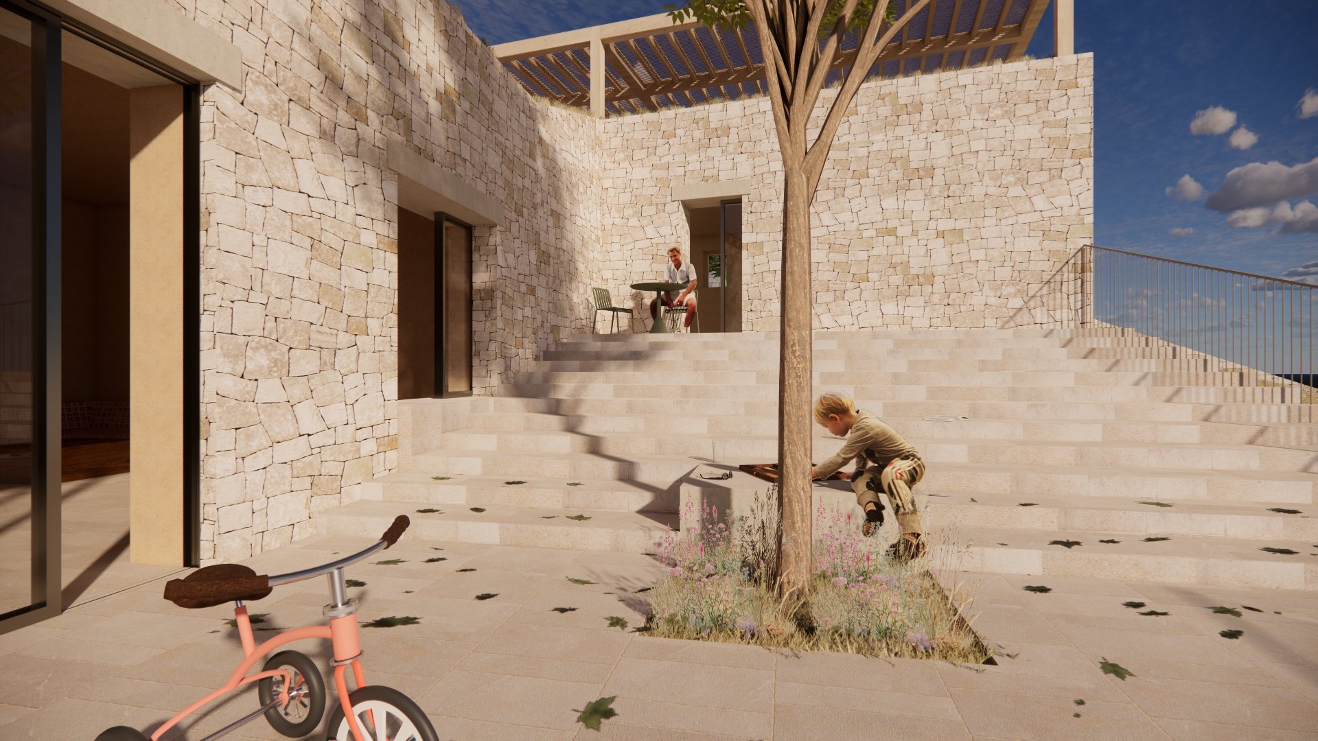 stair - piazza - seating