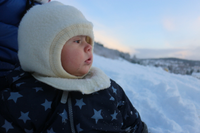 Herman elsker å være ute, og han elsker snø