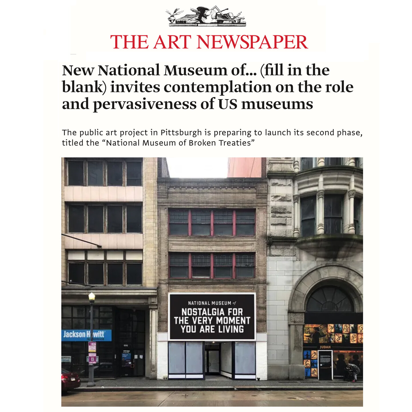 Thanks to Jillian Billard for writing about The National Museum for @theartnewspaper.official 

The National Museum repeatedly asks which stories, histories and futures are deemed worth saving and which are ignored or forgotten. Every two months, a d