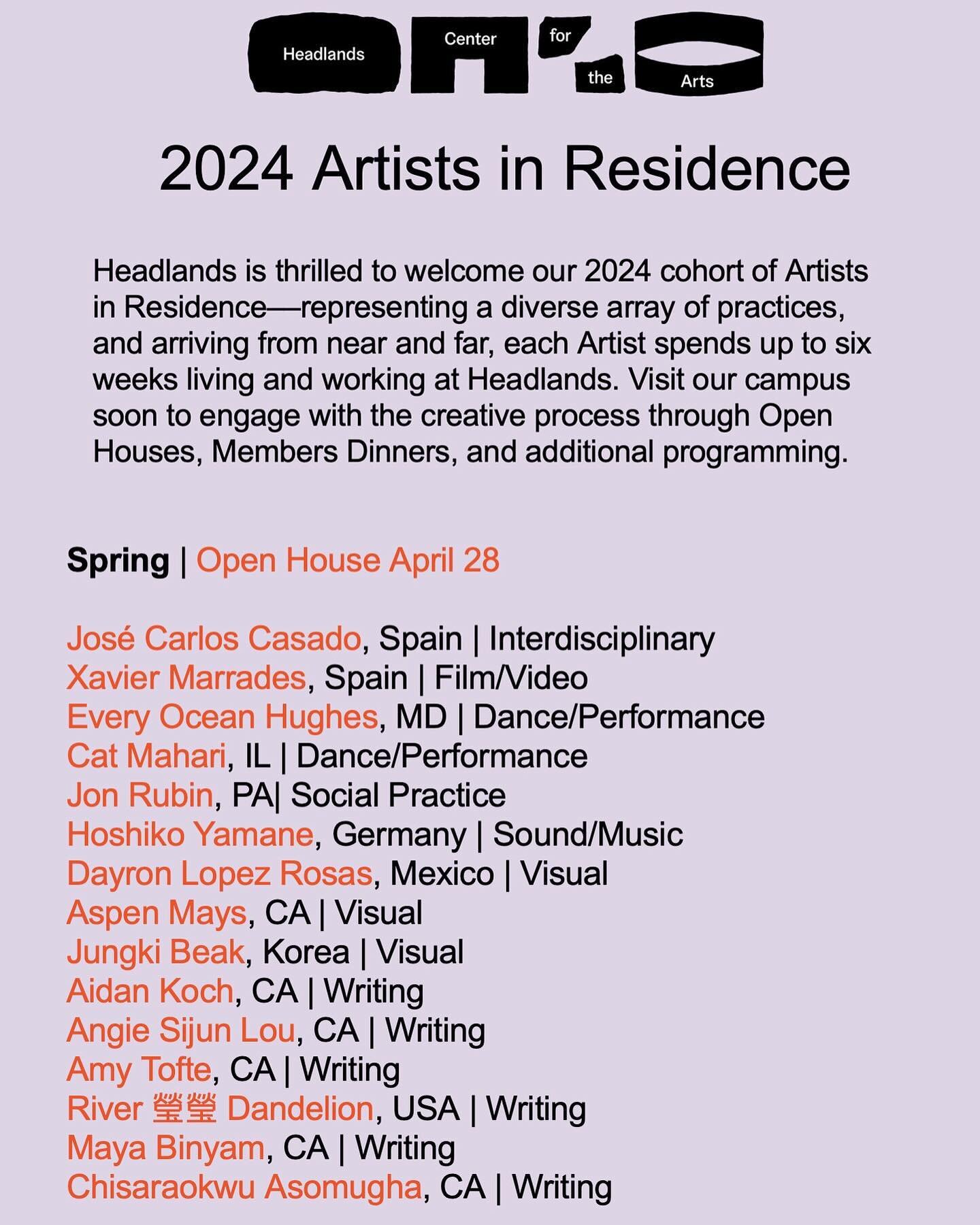 Hey Bay Area folks ~I&rsquo;ll be back in town as an artist-in-residence at @headlandsarts with some truly amazing people from March 15-May 1st.~