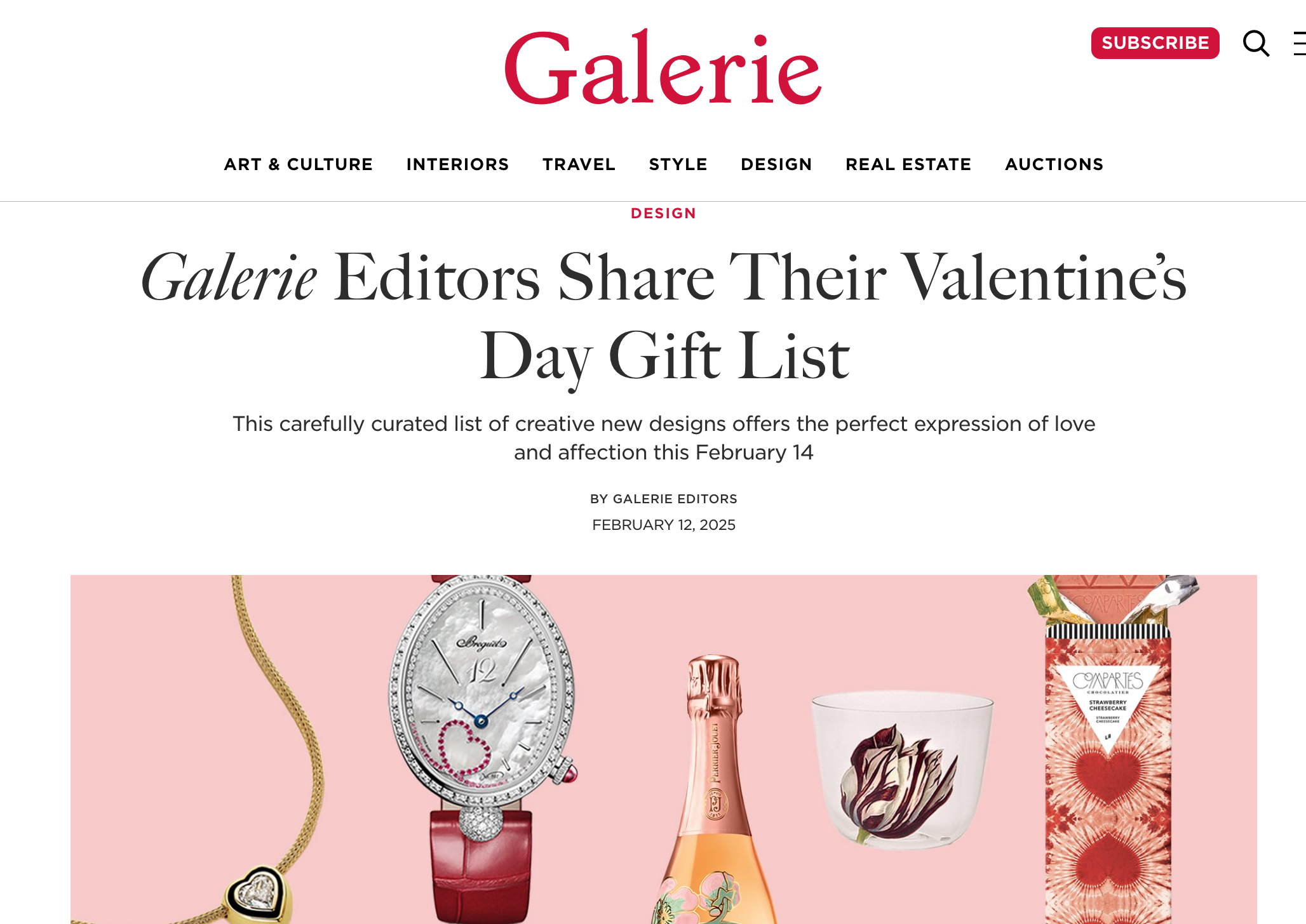 Galerie Magazine gift guide feature on Elms Puzzles