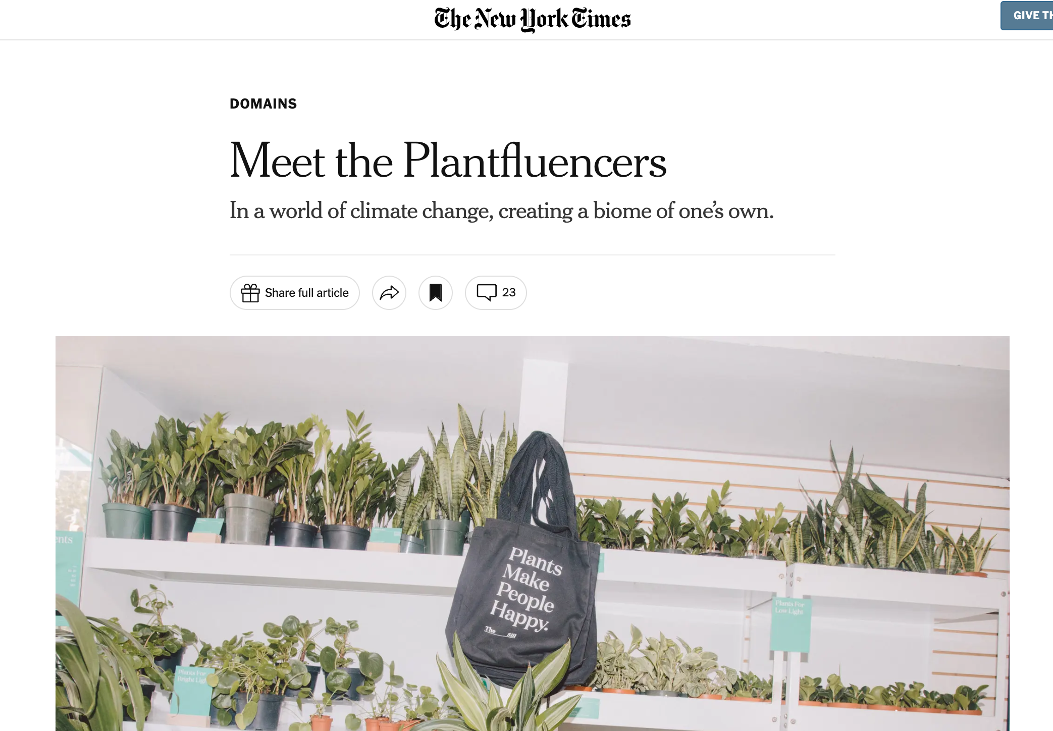 The Sill - Meet The Plantfluencers in the New York Times