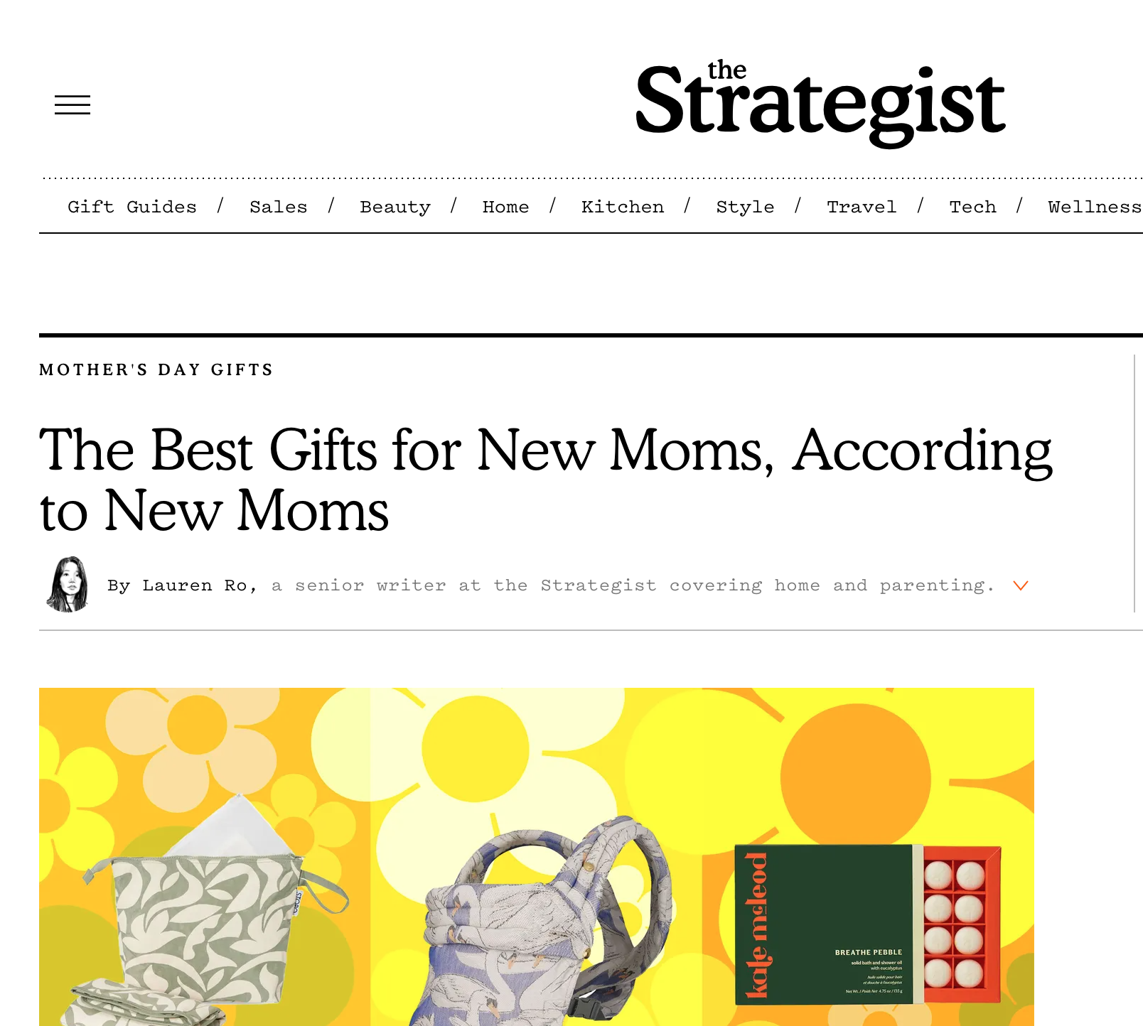 New York Magazine's The Strategist shopping feature on Bobbie Whole Milk Formula
