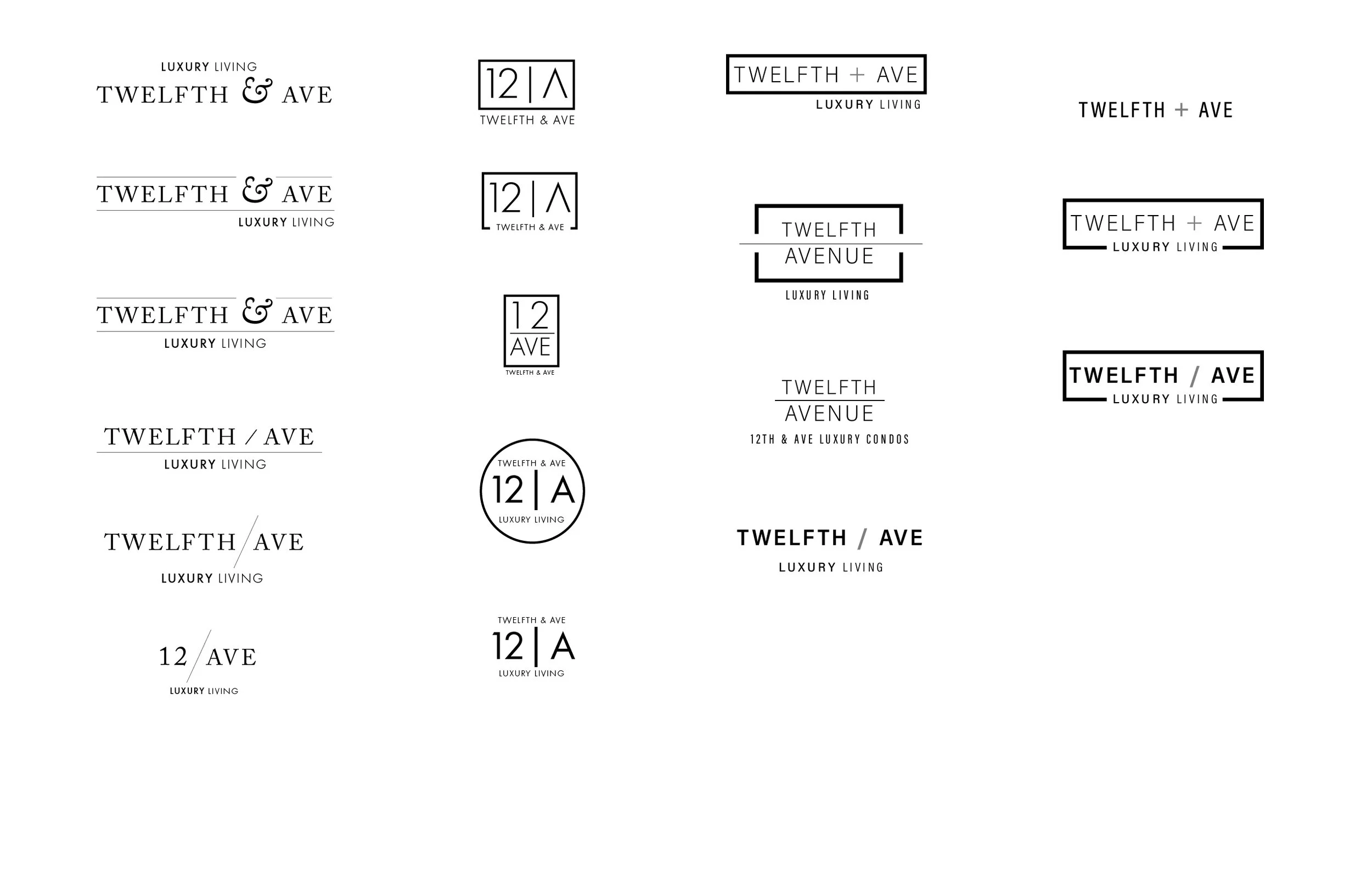 Early concepts and design process for the logo.