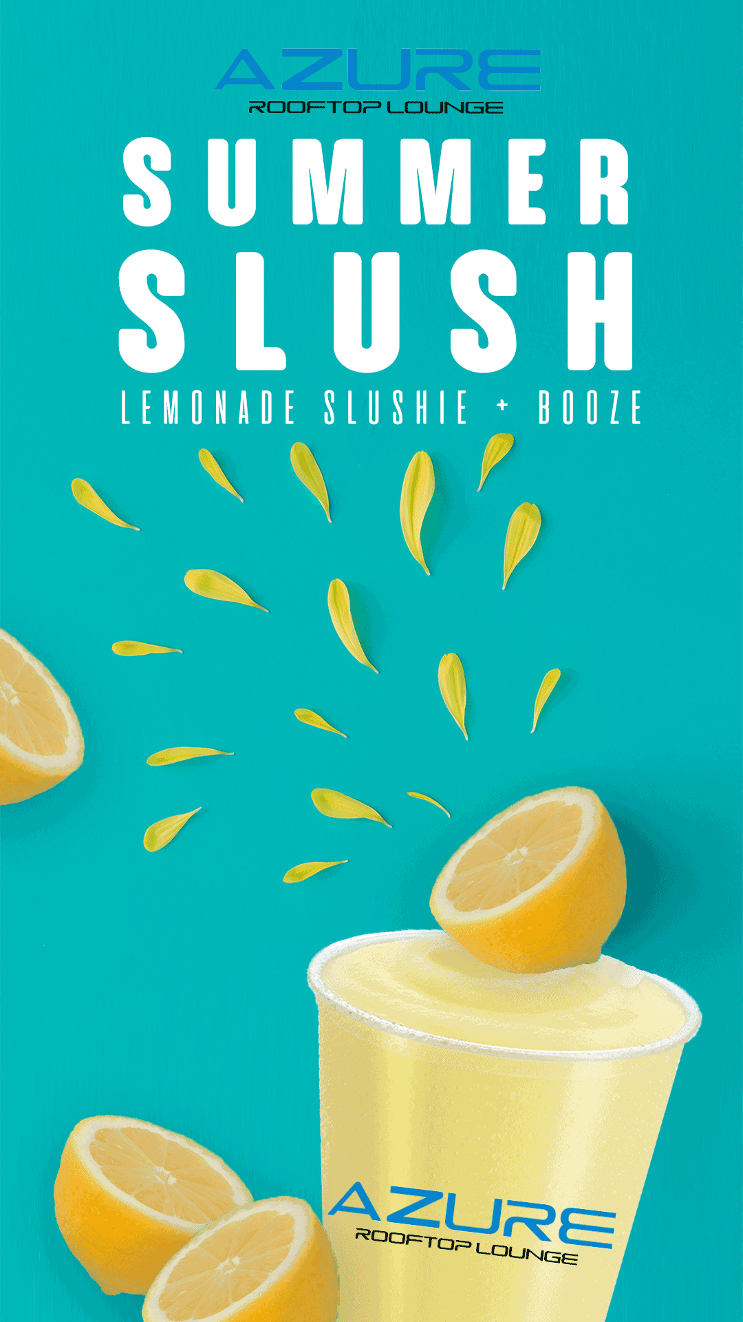 Instagram Story promoting a new drink at Azure Rooftop.