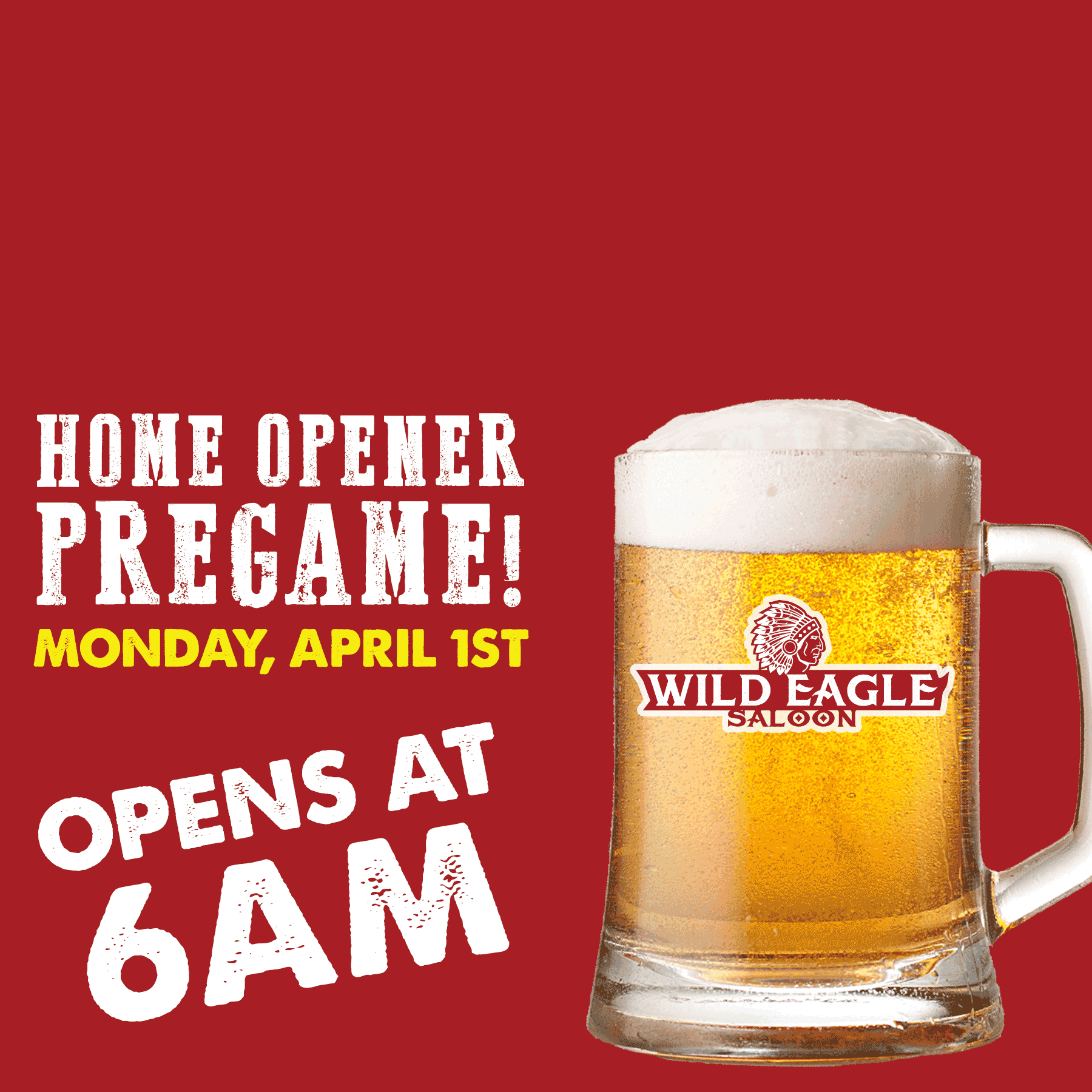 Instagram AD promoting an event at Wild Eagle Saloon.