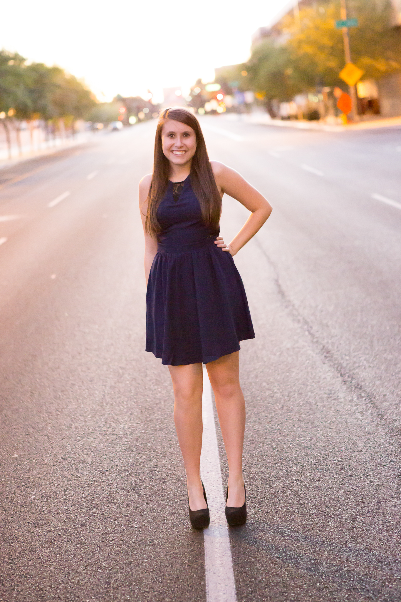 senior-photography-downtown-phoenix-street-dress