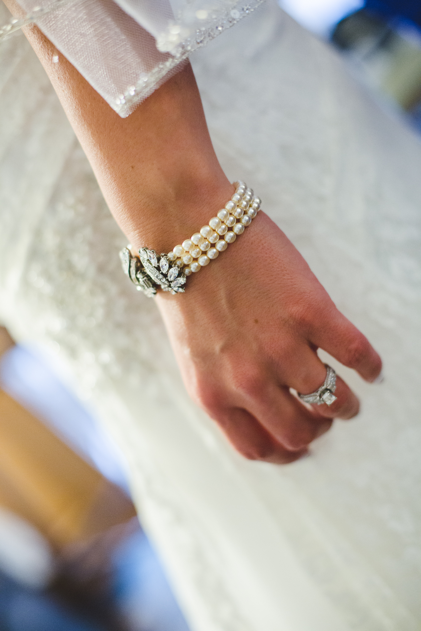 beautiful bridal bracelet and ring