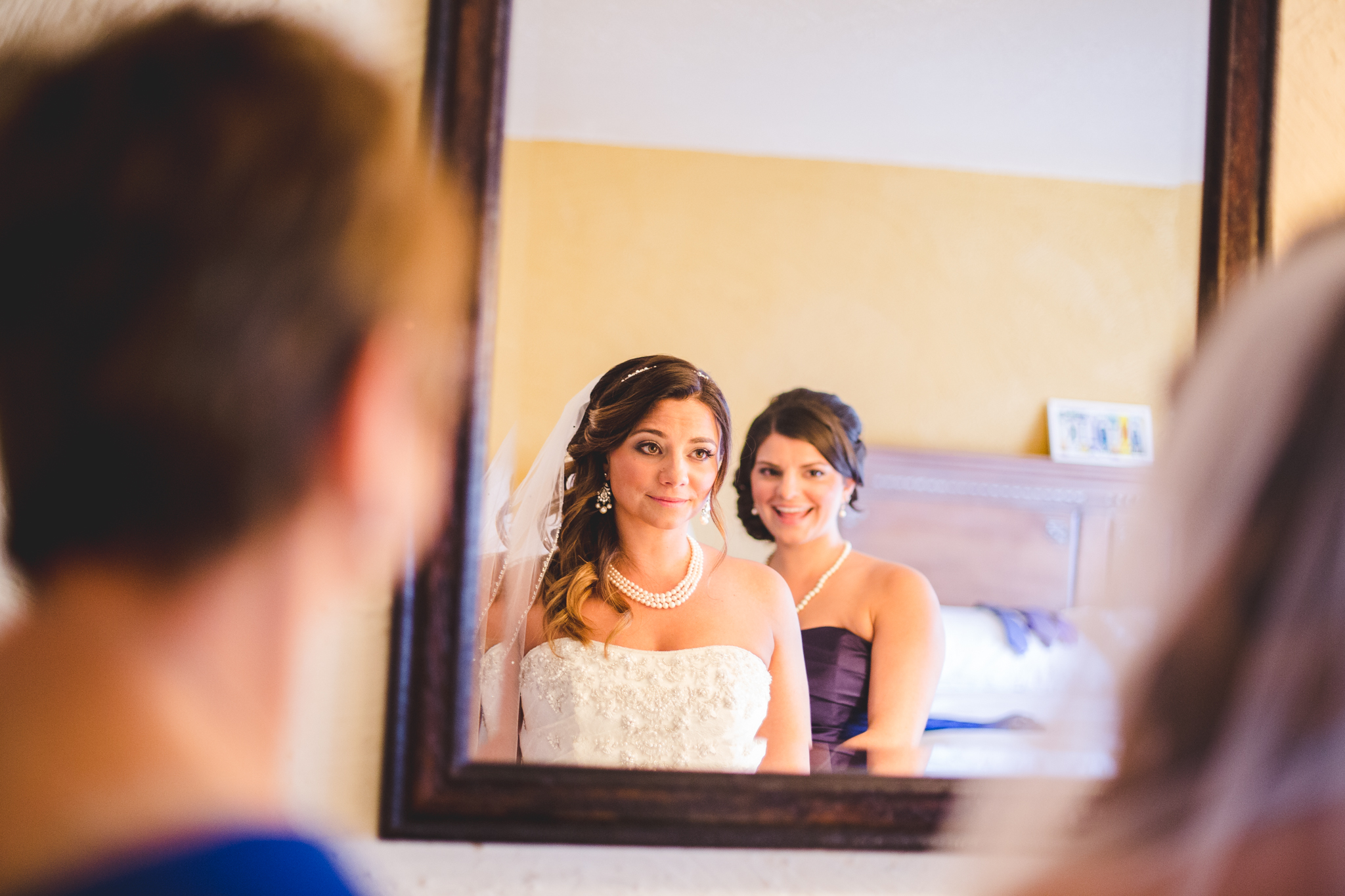 bride takes the moment in