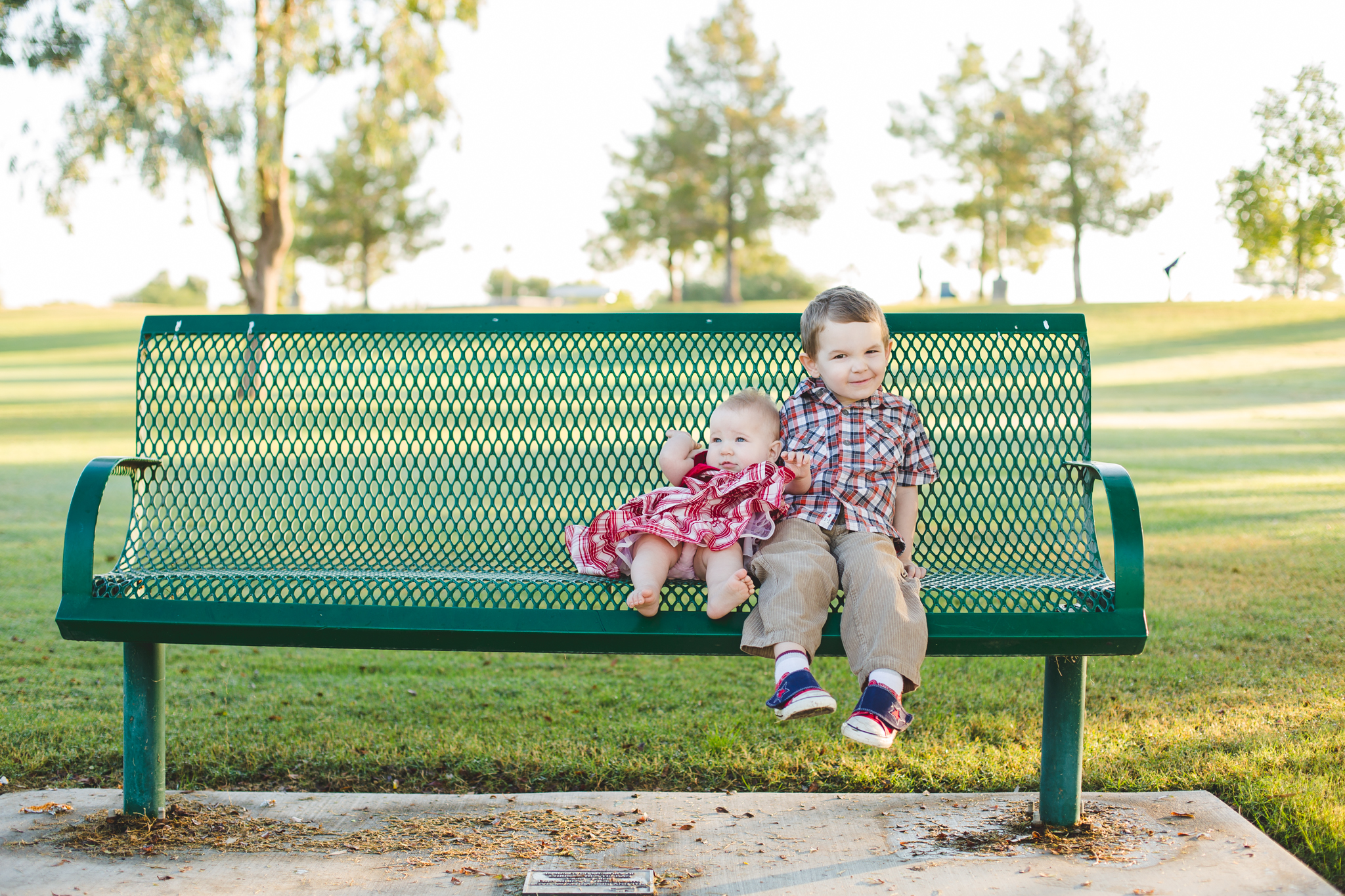 reed and amelia share a bench