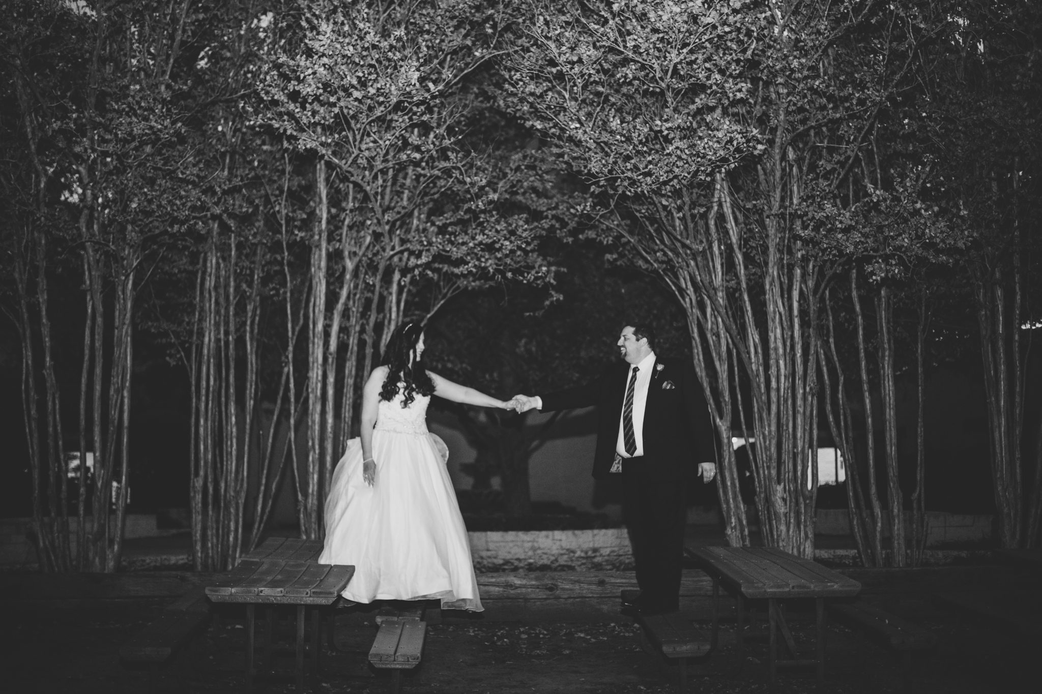 rs creative black and white shot bride groom trees