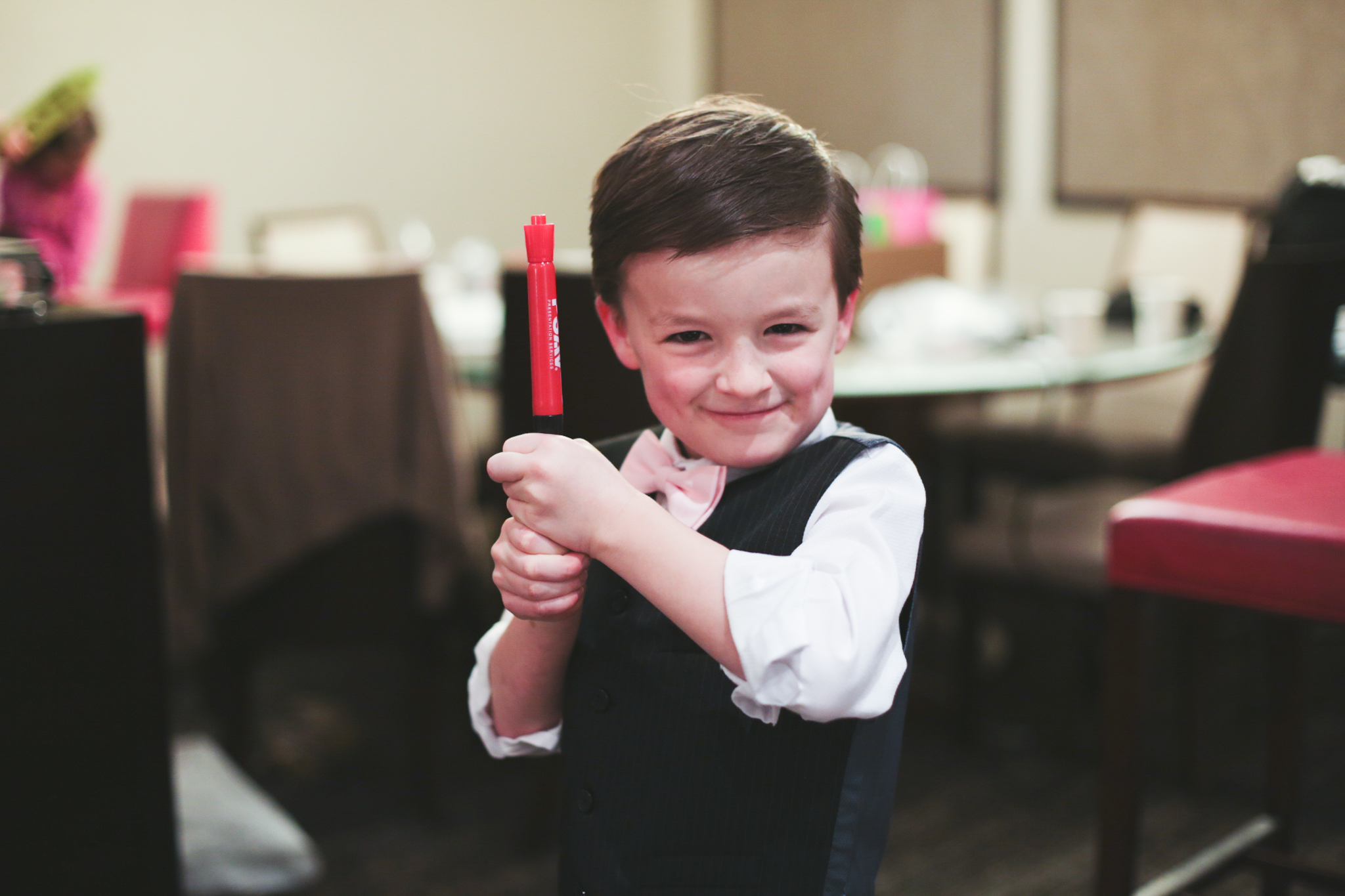 ring bearer plays with markers hj