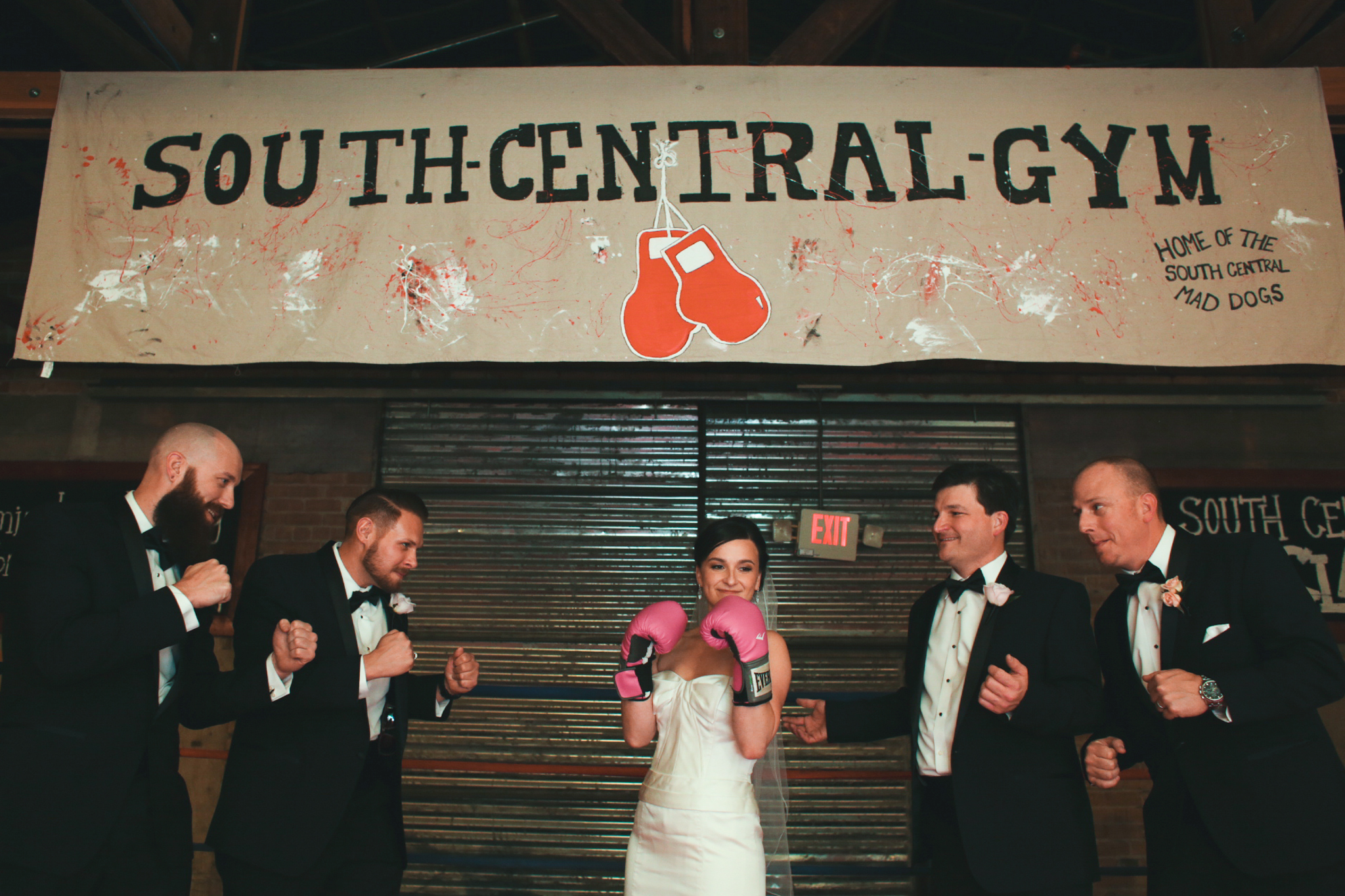 bride ready to fight off groomsmen boxing ring the duce phoenix hj