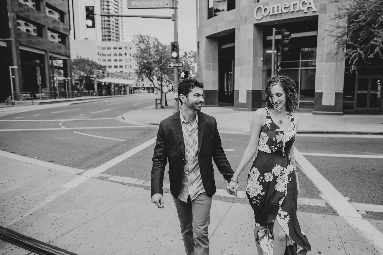 engagement-session-walking-downtown
