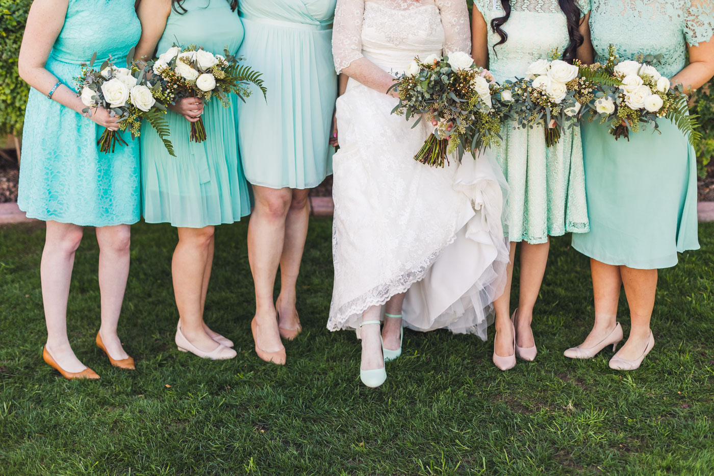 seafoam-green-wedding-shoes-and-bridesmaids-dresses