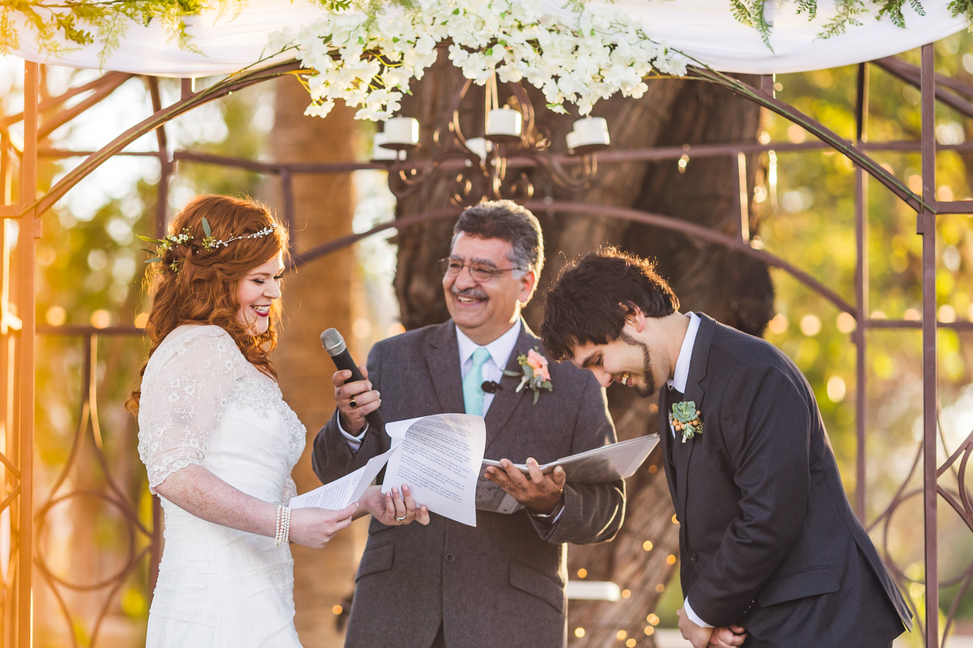bride-and-groom-laughing-during-ceremony