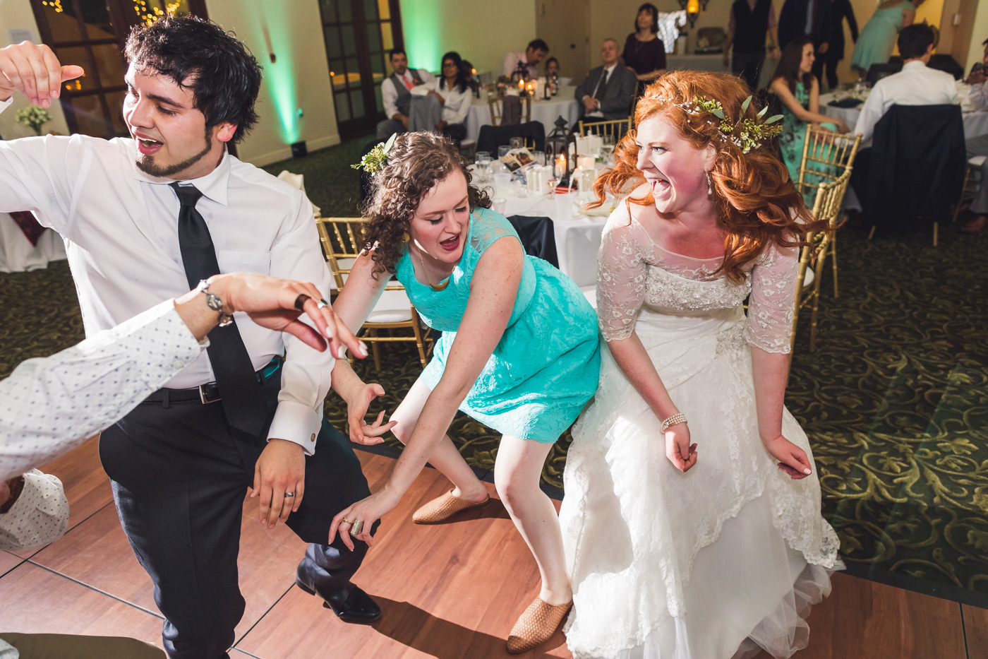 bride-dancing-with-bridesmaid
