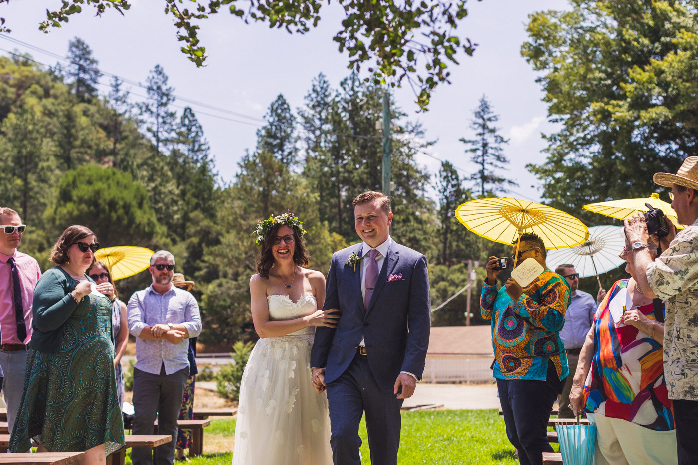 bride-and-groom-walking-down-aisle-together
