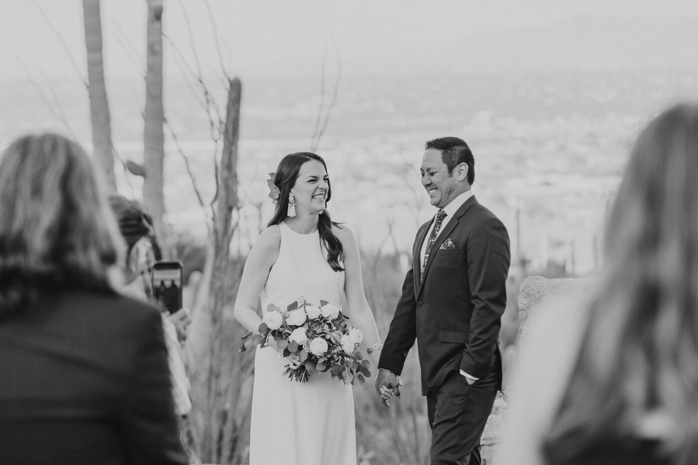 black-and-white-tucson-wedding-ceremony-photo