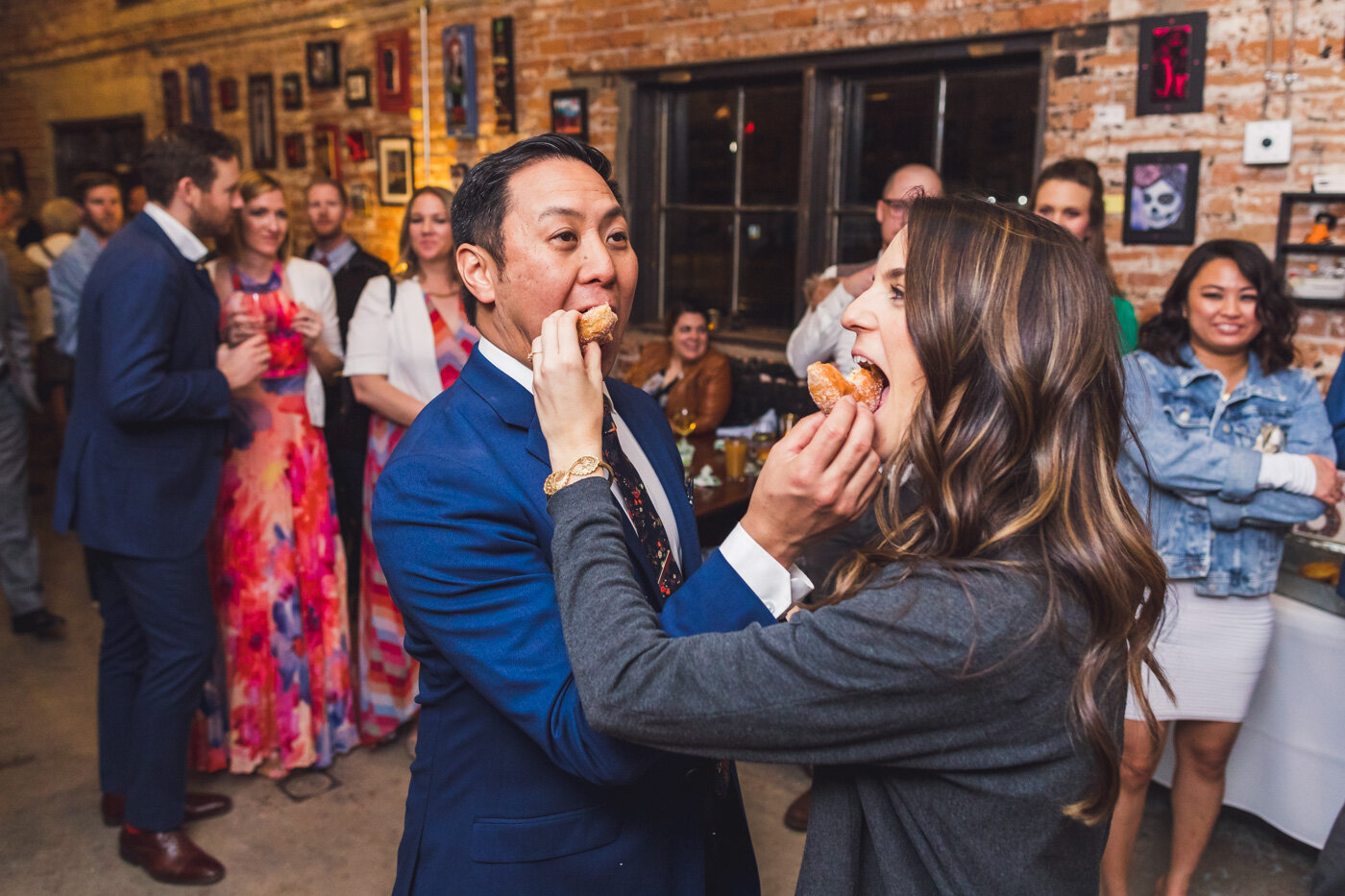 eating-wedding-donuts-together