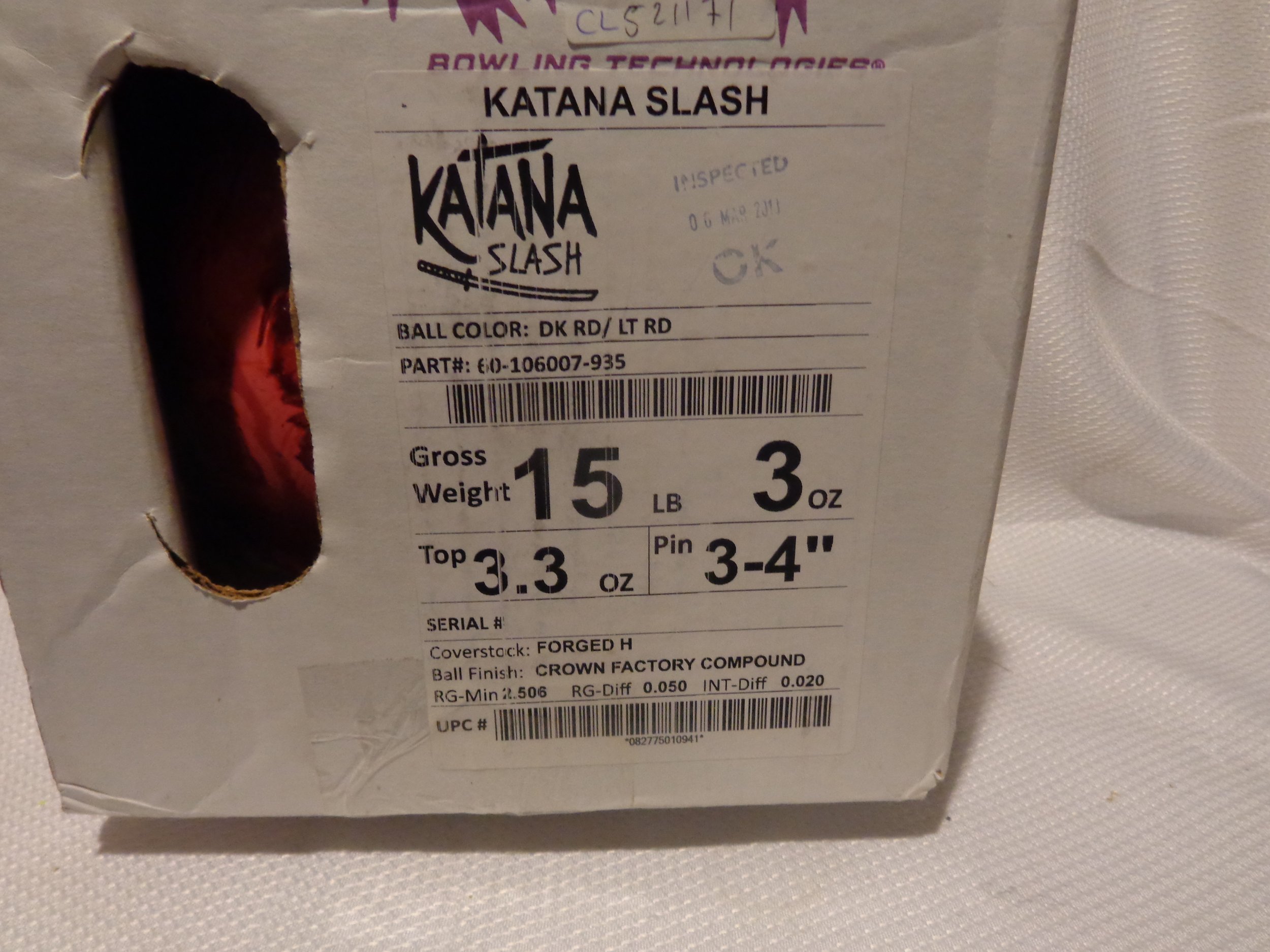 KATANA SLASH ボウリングボール 15LB Katana Slash | Radical Bowling