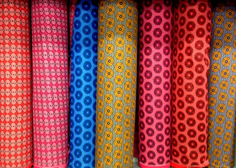 Traditional fabric for the local Durban seamstress.