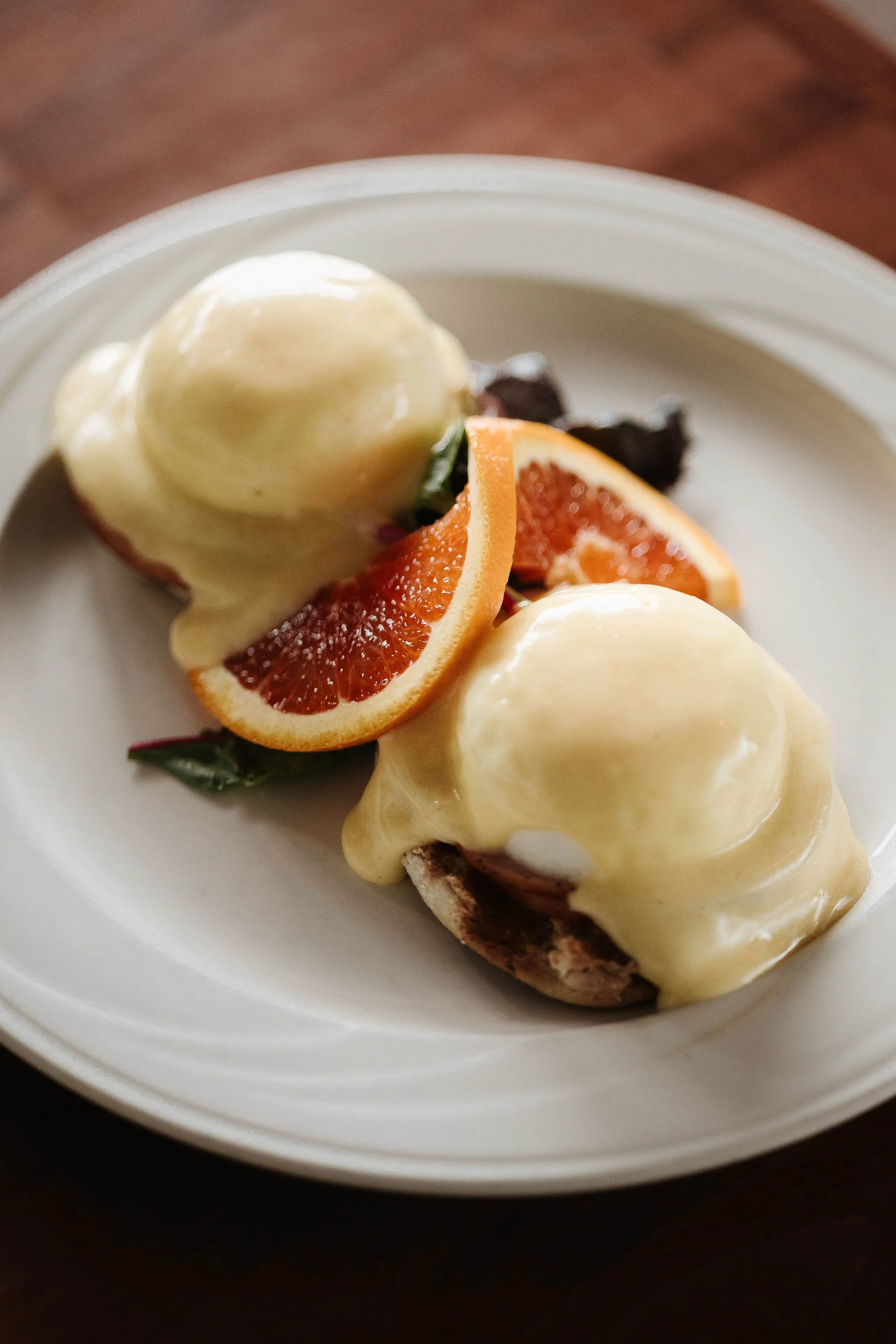 Eggs Benedict on the breakfast menu at Shore Points BBQ, Pt Pleasant Beach NJ