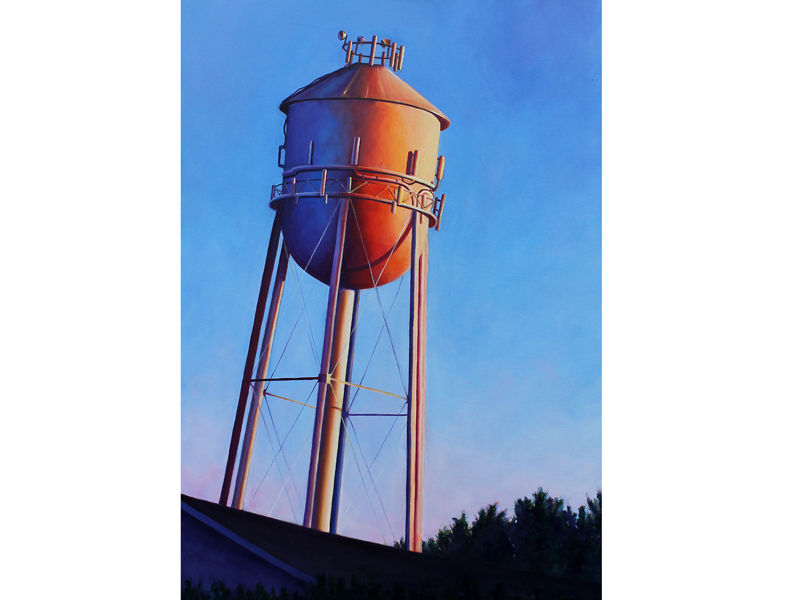 Water Tower on Philly Pike oil 24x36