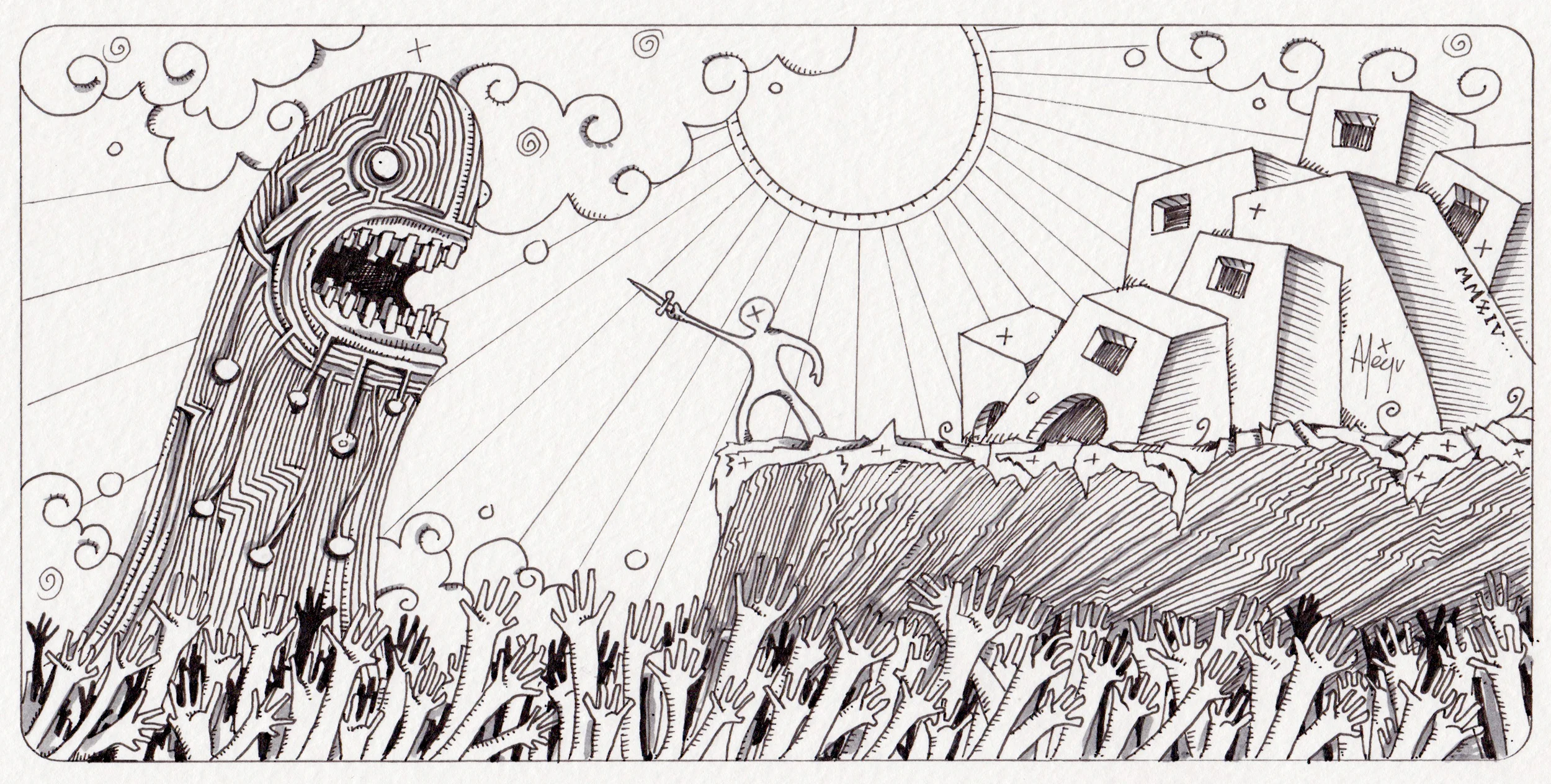 21 x 10 cm (Ink on paper) Property of M.Bonzon