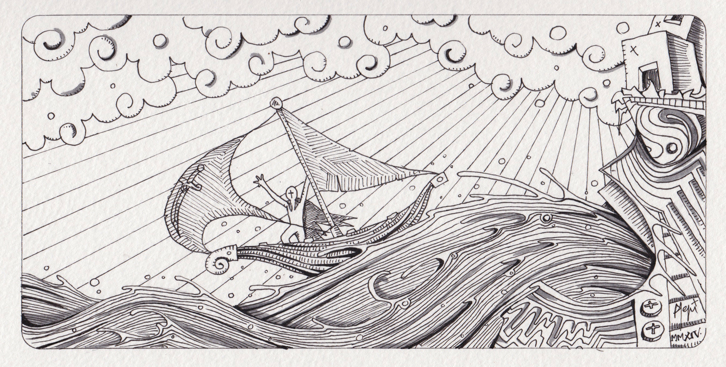 21 x 10 cm (Ink on paper) Property of E.Gosselin