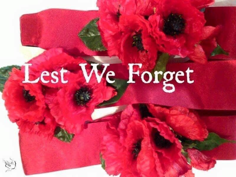 They shall grow not old, as we that are left grow old;
Age shall not weary them, nor the years condemn.
At the going down of the sun and in the morning
We will remember them

At this time we also remember all the fallen who have sacrificed their live