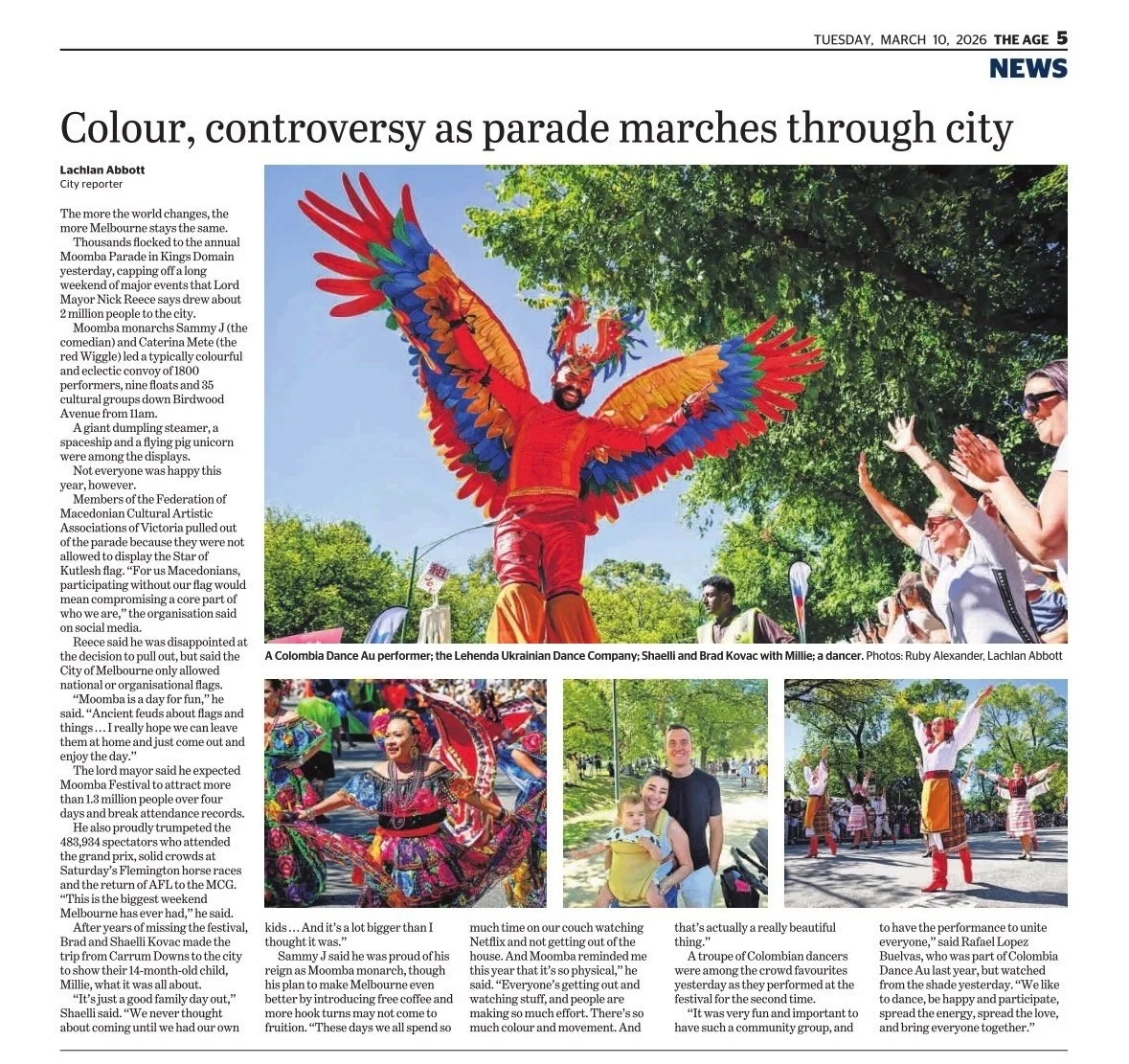 Spotted on Page 5 of today's The Age !!!

Our school dancers are wonderful ambassadors for Ukrainian culture. 💙💛

We&rsquo;re also incredibly fortunate to provide them with fantastic performance opportunities that help them grow and develop their a