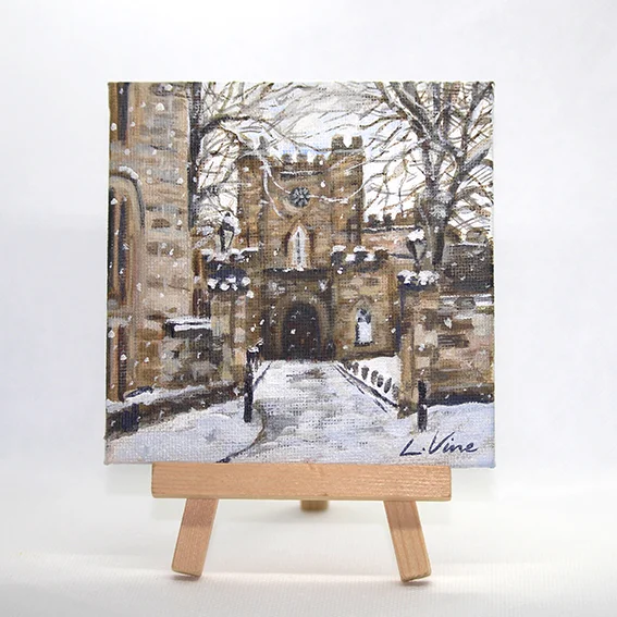 Durham Castle - Mini Original Painting.