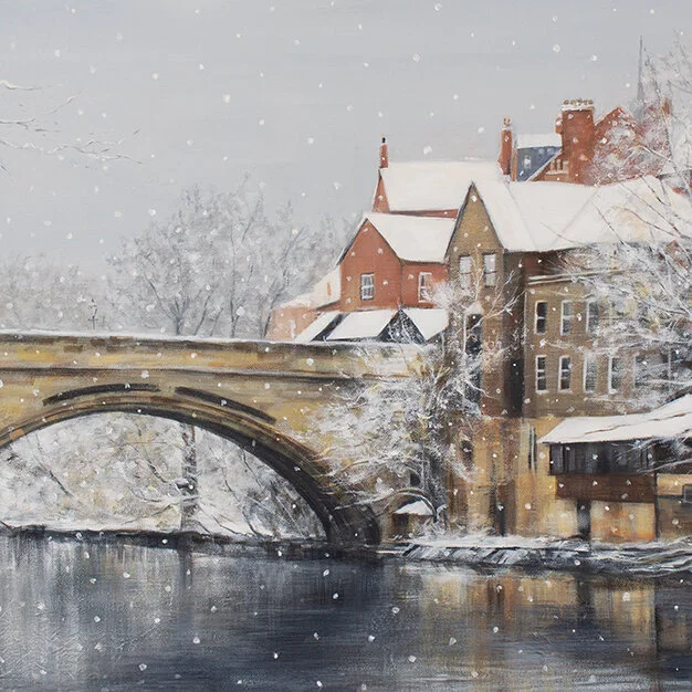 FA63 A Snowy Day in Durham- Pack of six cards