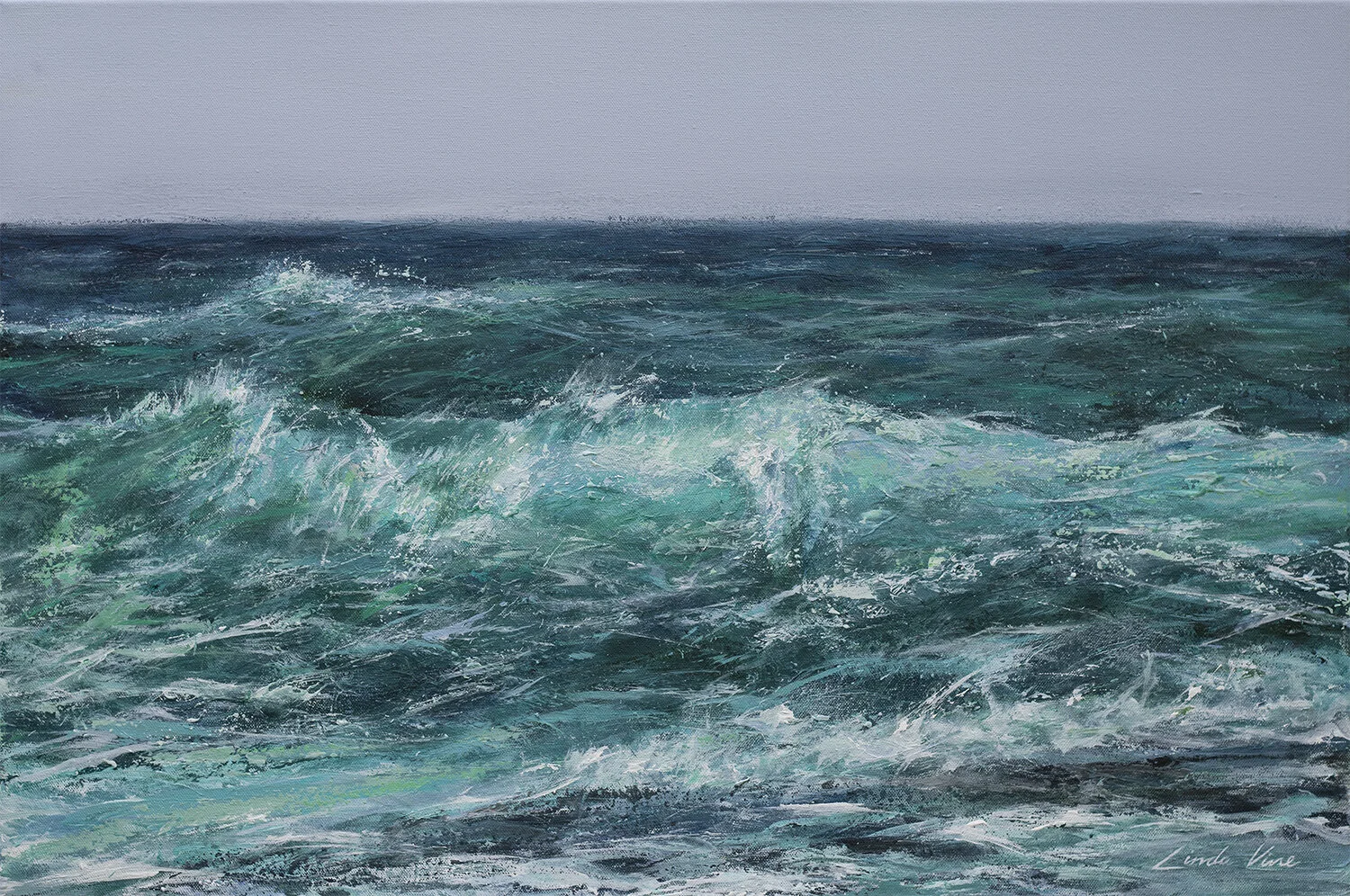 Aqua Seascape - Giclee Print 46cm x 33cm
