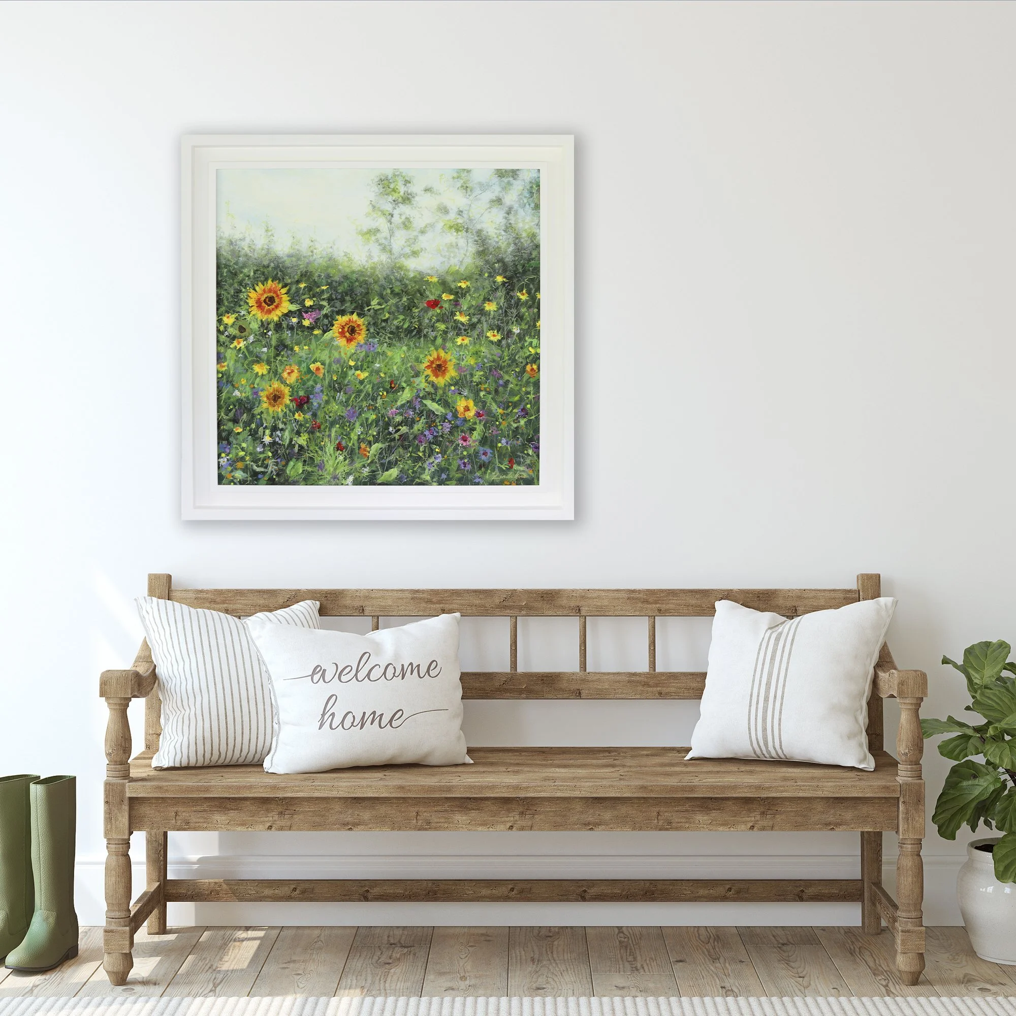 Original Painting - Floral Parade  71.8cm x 71.8cm