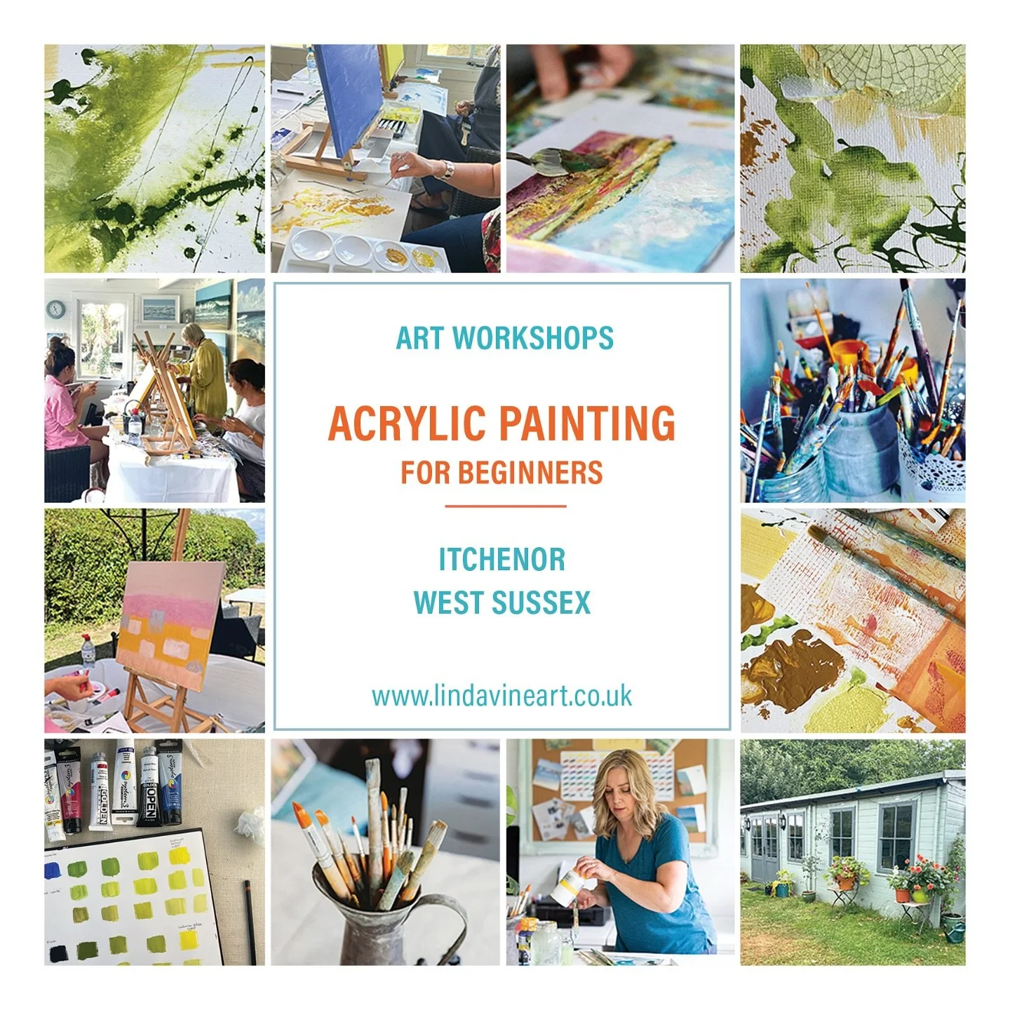 I have two spots remaining for this Wednesday &amp; Thursday 6-7th August
This will probably be last workshop of the year at this venue due to a move (still will be doing them next year nearby)

https://www.lindavineart.co.uk/workshops

Acrylic paint